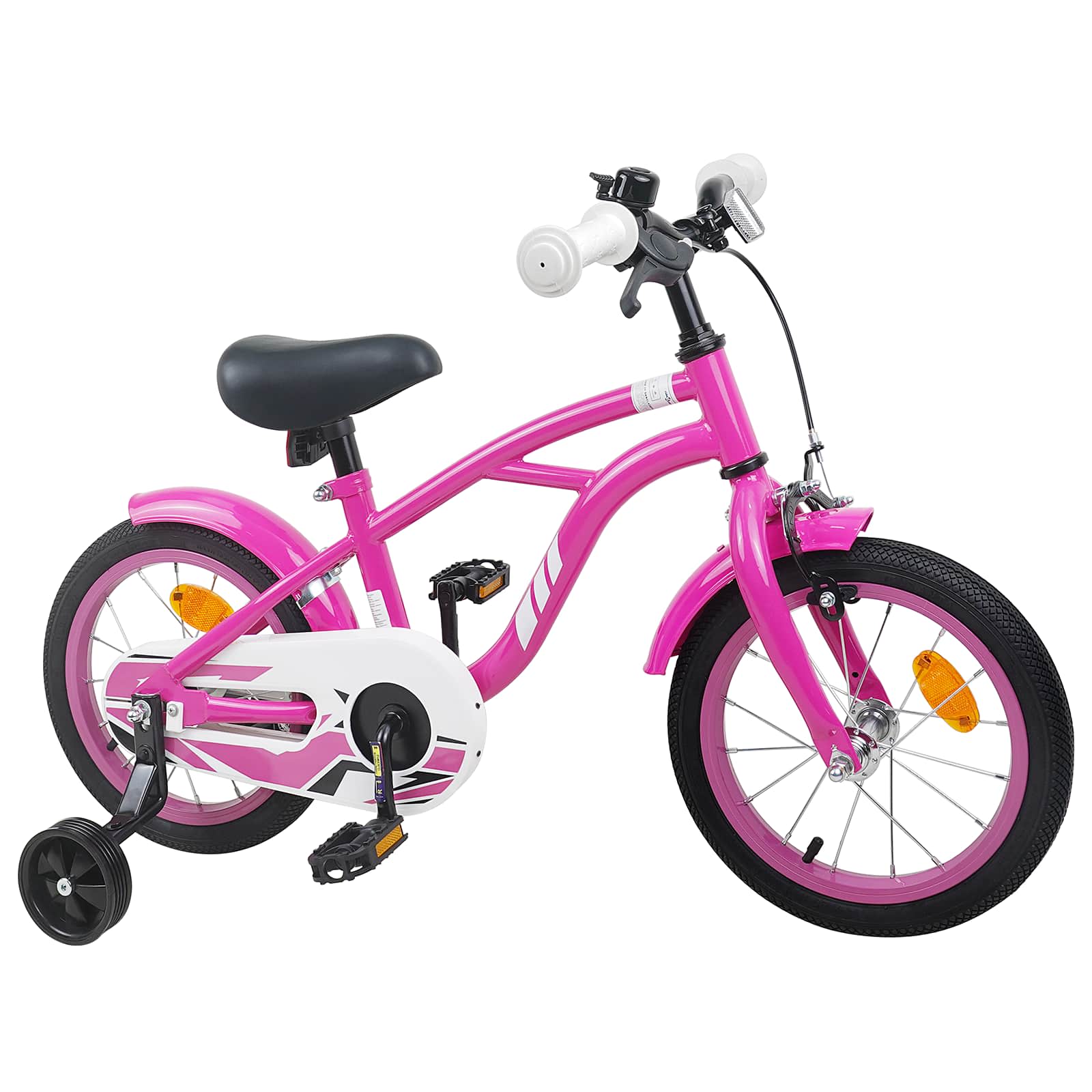 Kinderfiets 14 Inch voor 3-5 jaar oud Donkerroze is nu te koop bij PeponiXL, paradijselijk wonen!