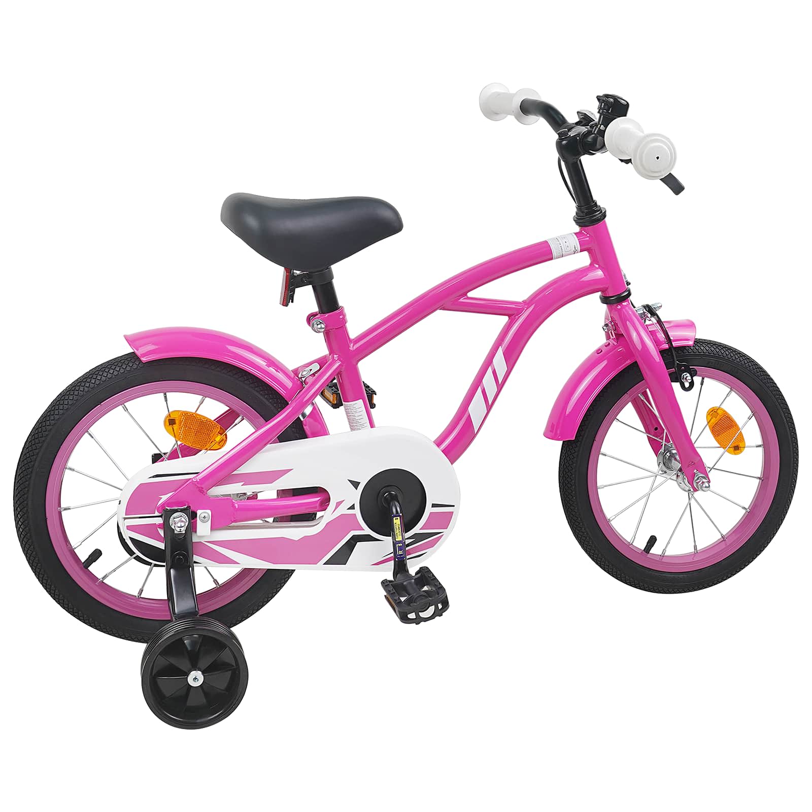 Kinderfiets 14 Inch voor 3-5 jaar oud Donkerroze is nu te koop bij PeponiXL, paradijselijk wonen!