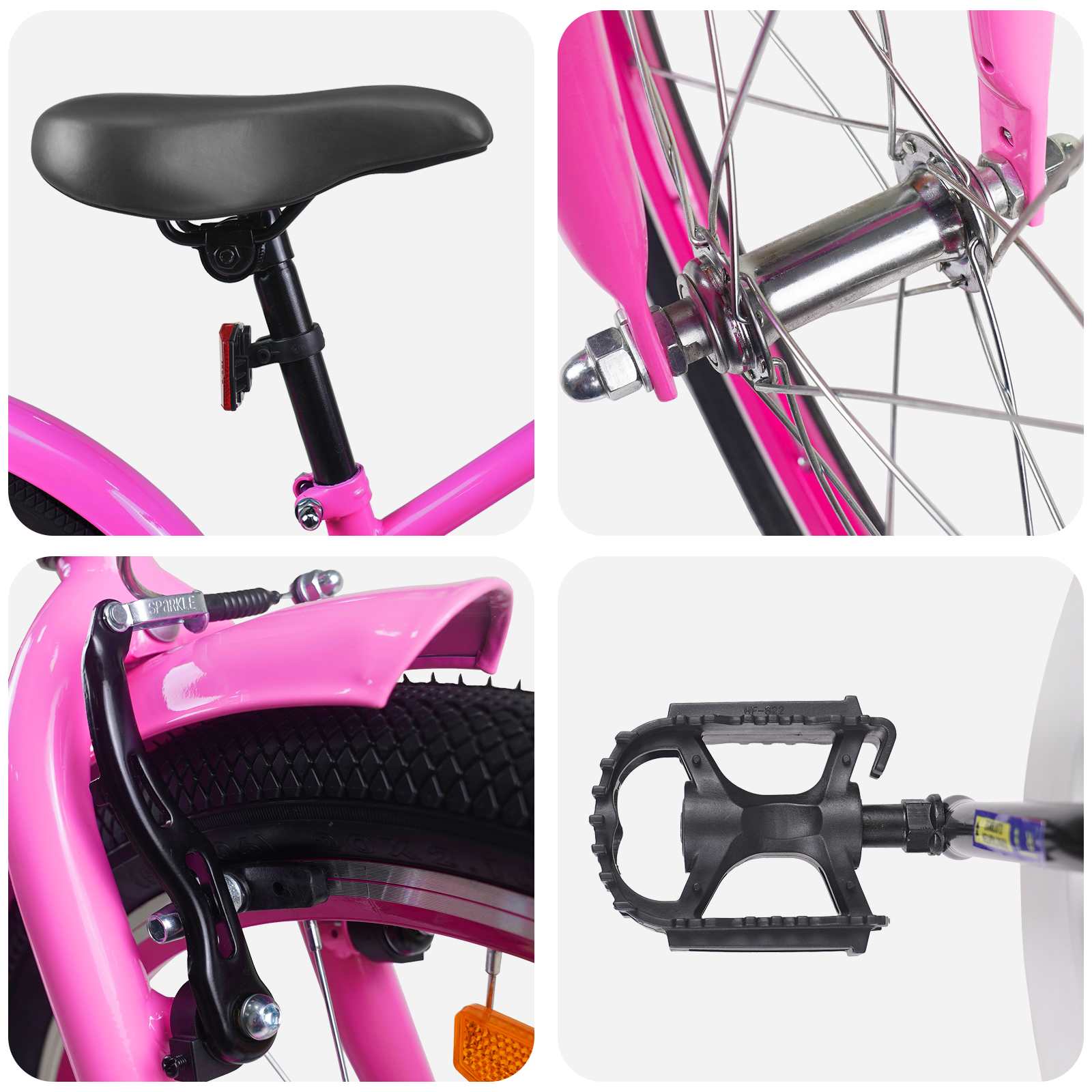 Kinderfiets 18 Inch voor 5-7 jaar Donkerroze is nu te koop bij PeponiXL, paradijselijk wonen!