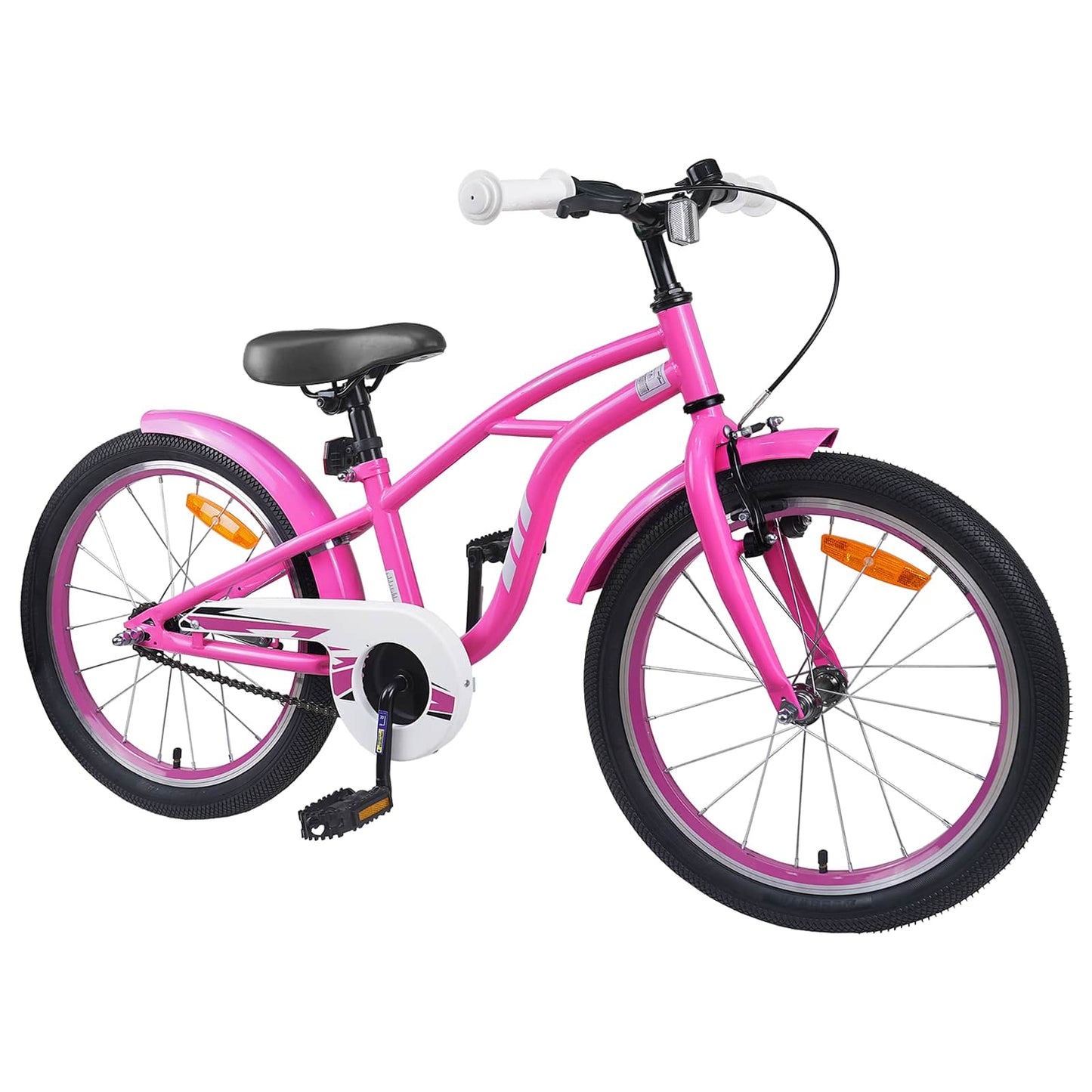 Kinderfiets 18 Inch voor 5-7 jaar Donkerroze is nu te koop bij PeponiXL, paradijselijk wonen!