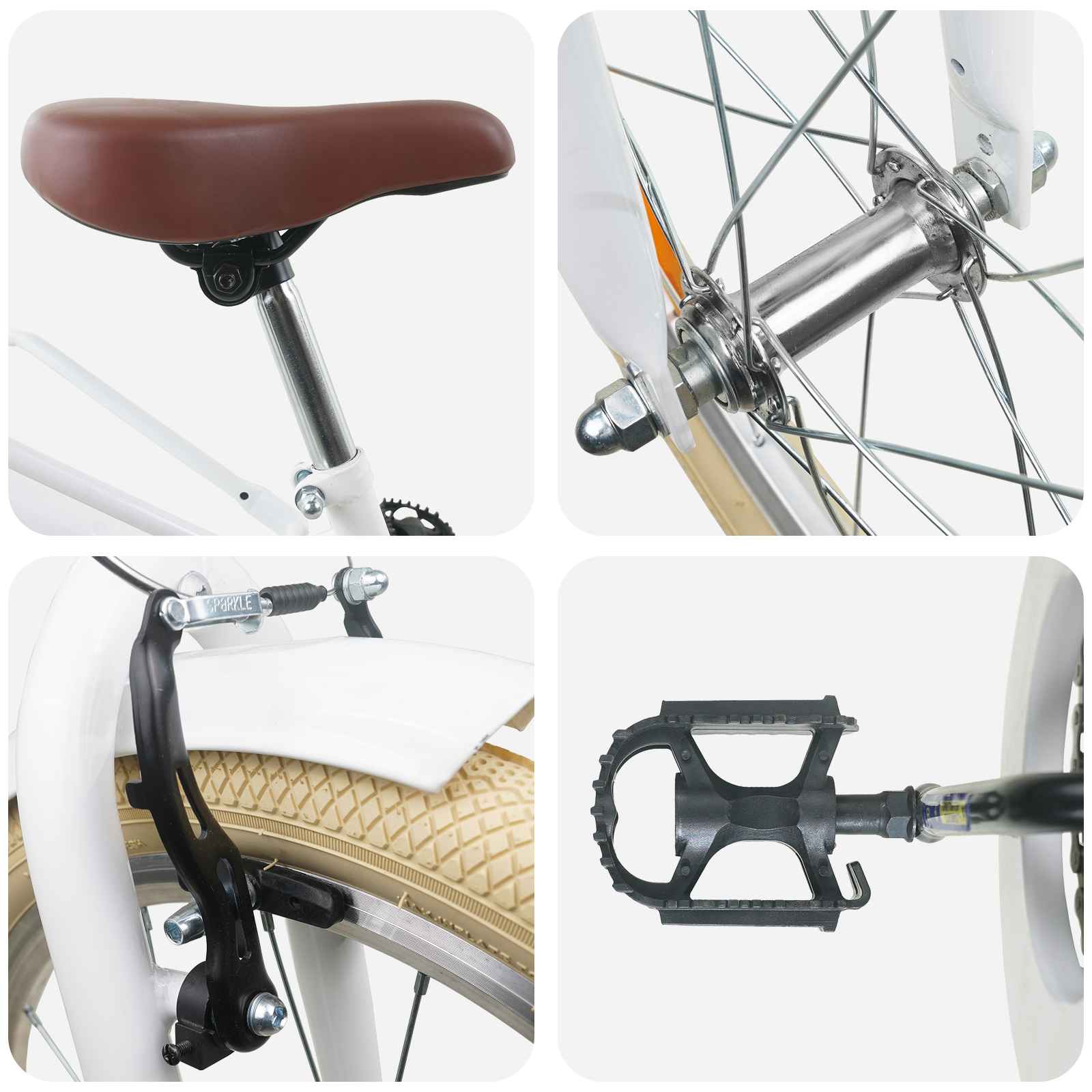 Kinderfiets 24 Inch voor 8-12 jaar oud Wit is nu te koop bij PeponiXL, paradijselijk wonen!