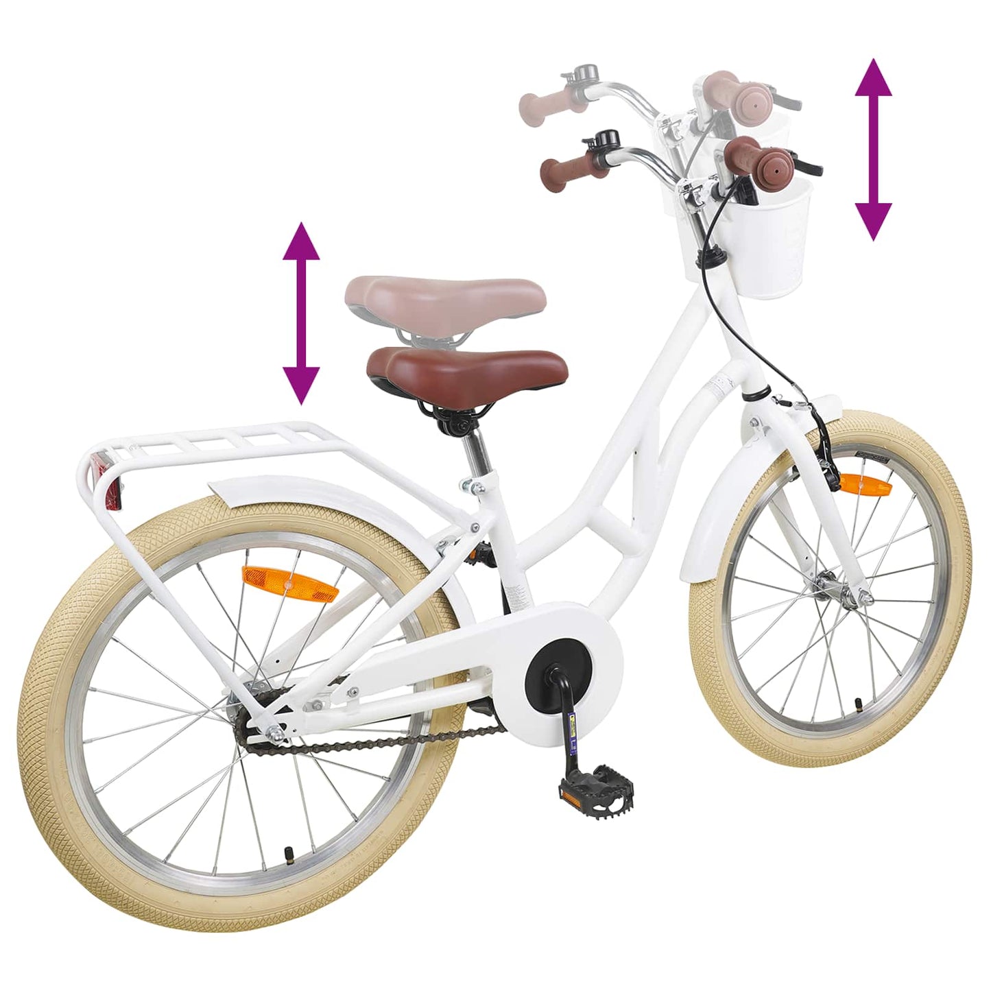 Kinderfiets 24 Inch voor 8-12 jaar oud Wit is nu te koop bij PeponiXL, paradijselijk wonen!