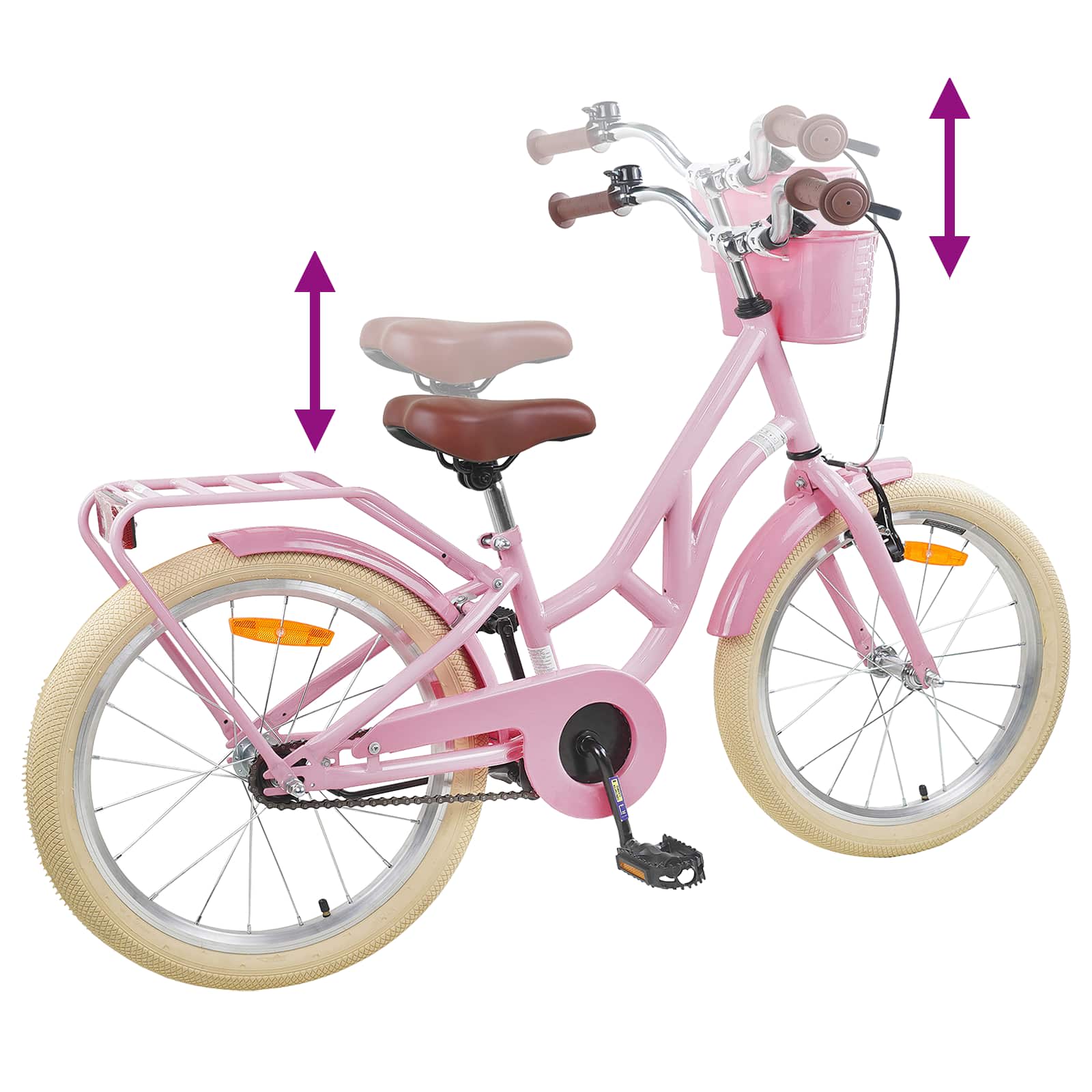 Kinderfiets 24 Inch voor 8-12 jaar oud Lichtroze is nu te koop bij PeponiXL, paradijselijk wonen!