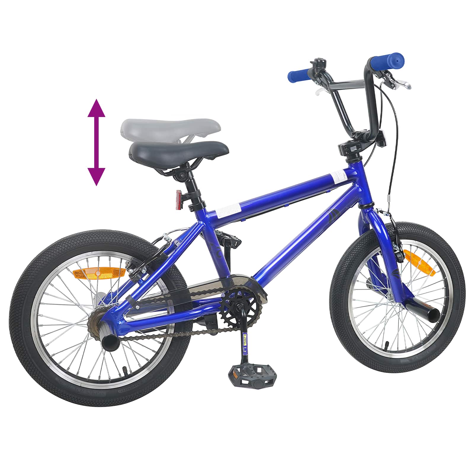 BMX Fiets 16 Inch voor 5-8 jaar oud Donkerblauw is nu te koop bij PeponiXL, paradijselijk wonen!