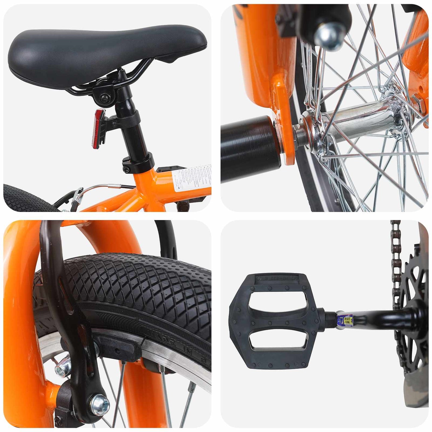BMX Fiets 16 Inch voor 5-8 jaar oud Oranje