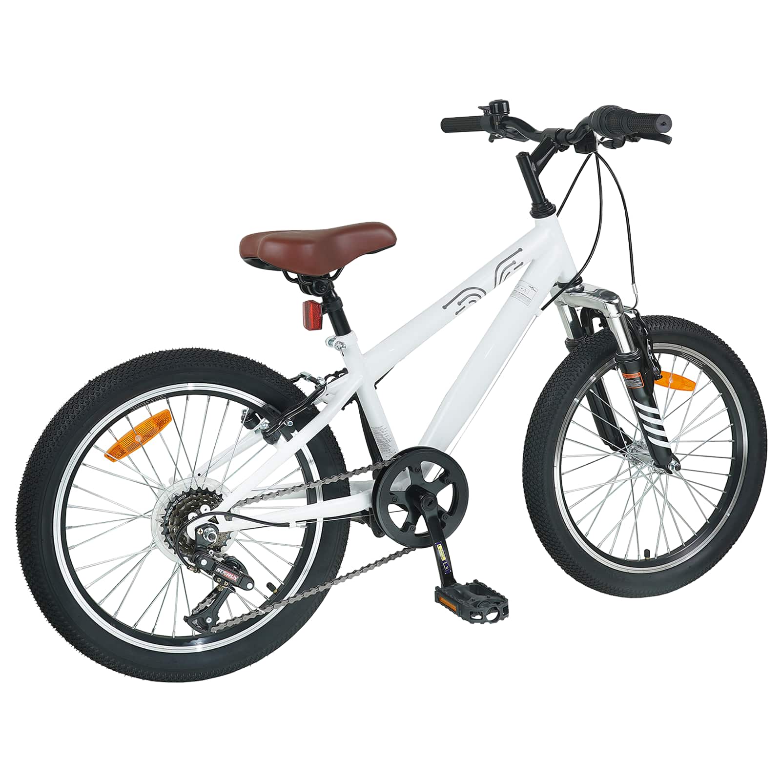 Kinder mountainbike 20 Inch 6-Speed voor 5-8 jaar oud Wit is nu te koop bij PeponiXL, paradijselijk wonen!