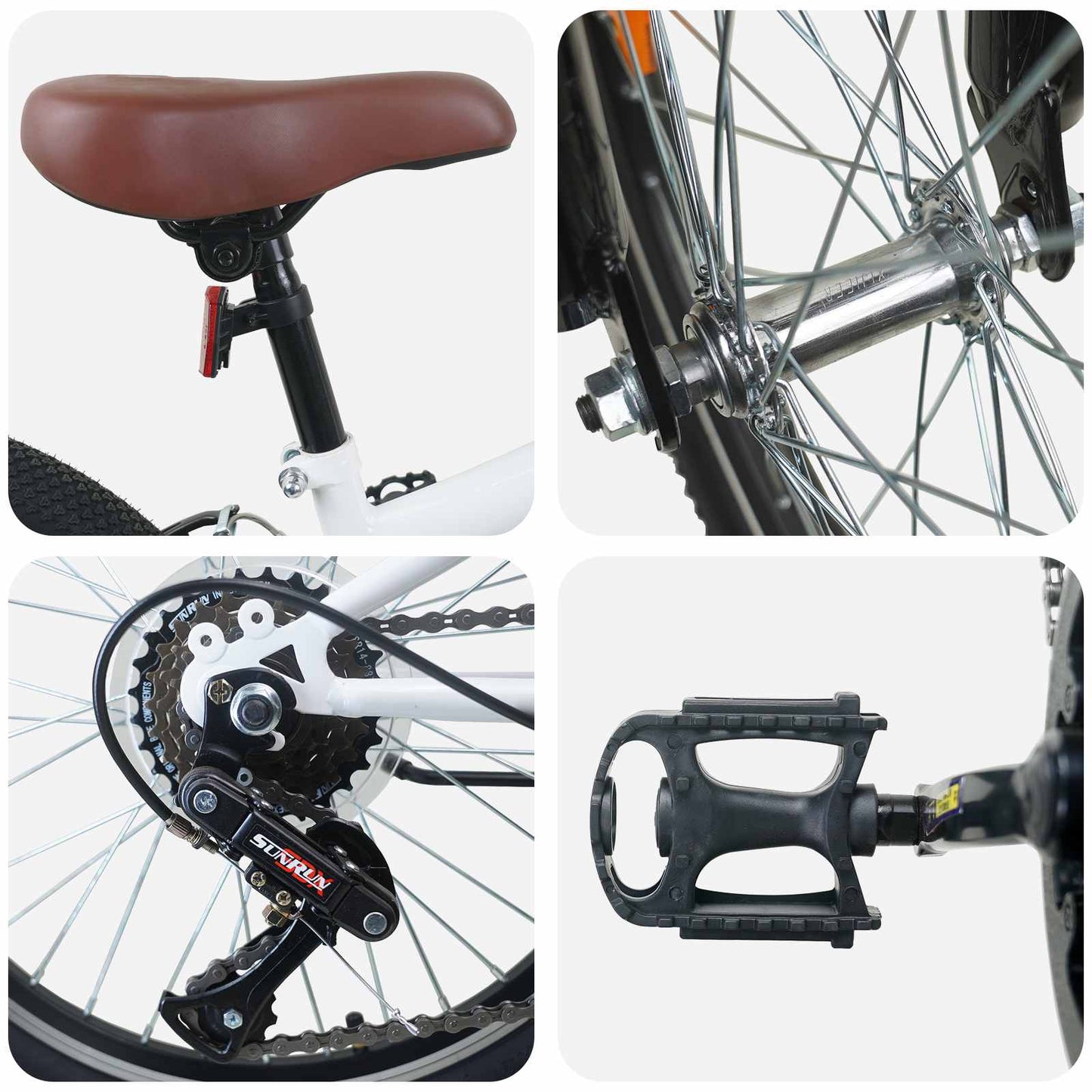 Kinder mountainbike 24 Inch 6-Speed voor 8-12 jaar oud Wit is nu te koop bij PeponiXL, paradijselijk wonen!