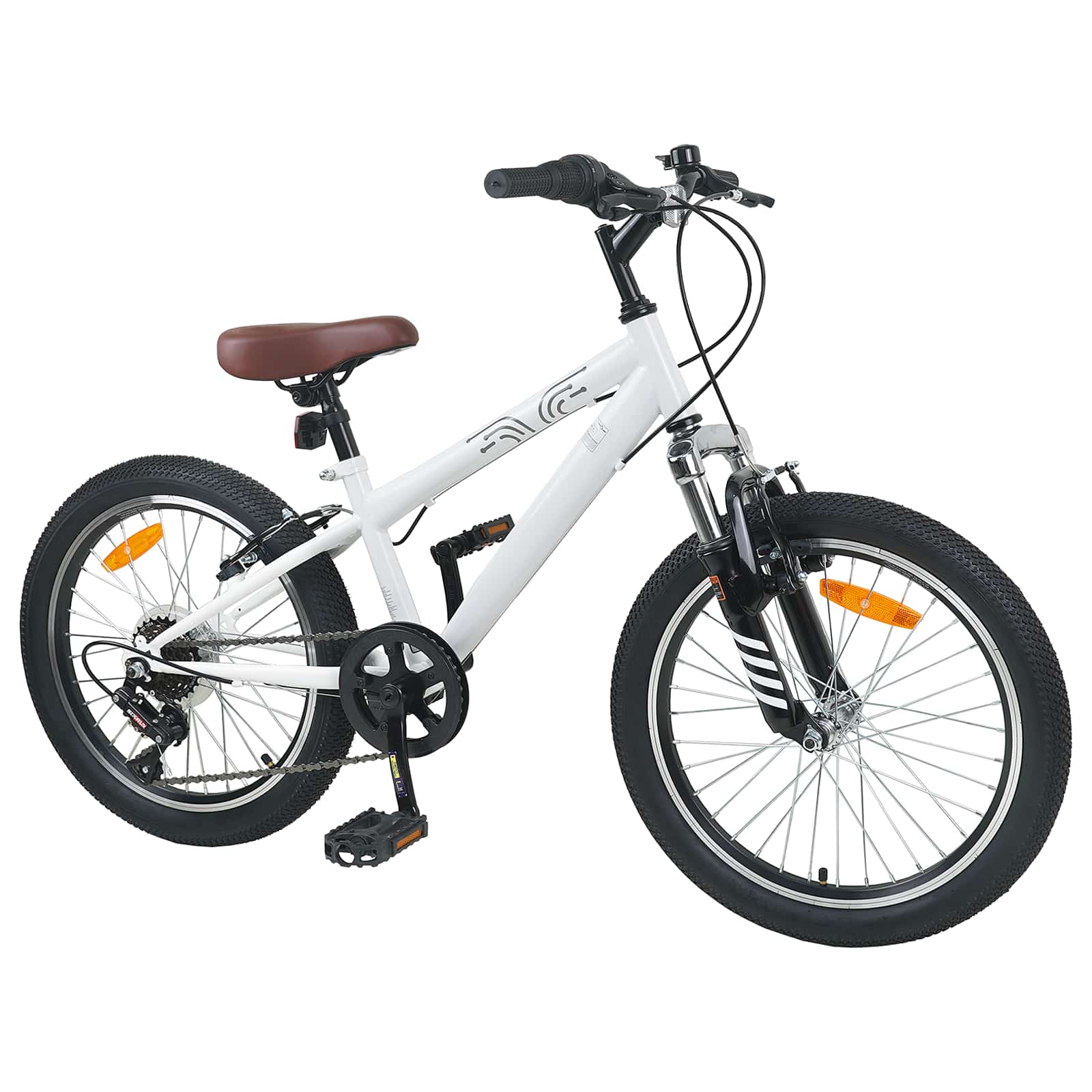 Kinder mountainbike 24 Inch 6-Speed voor 8-12 jaar oud Wit is nu te koop bij PeponiXL, paradijselijk wonen!