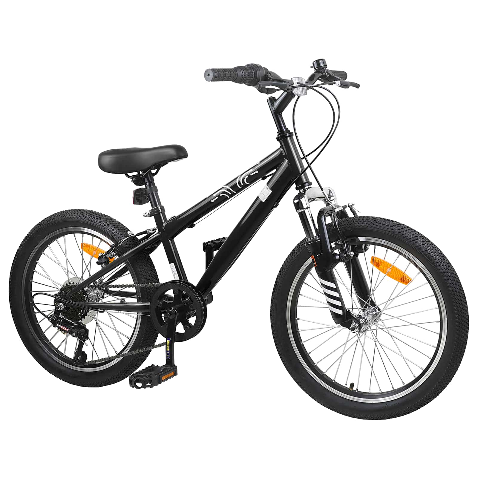 Kinder mountainbike 20 Inch 6-Speed voor 5-8 jaar oud Zwart is nu te koop bij PeponiXL, paradijselijk wonen!