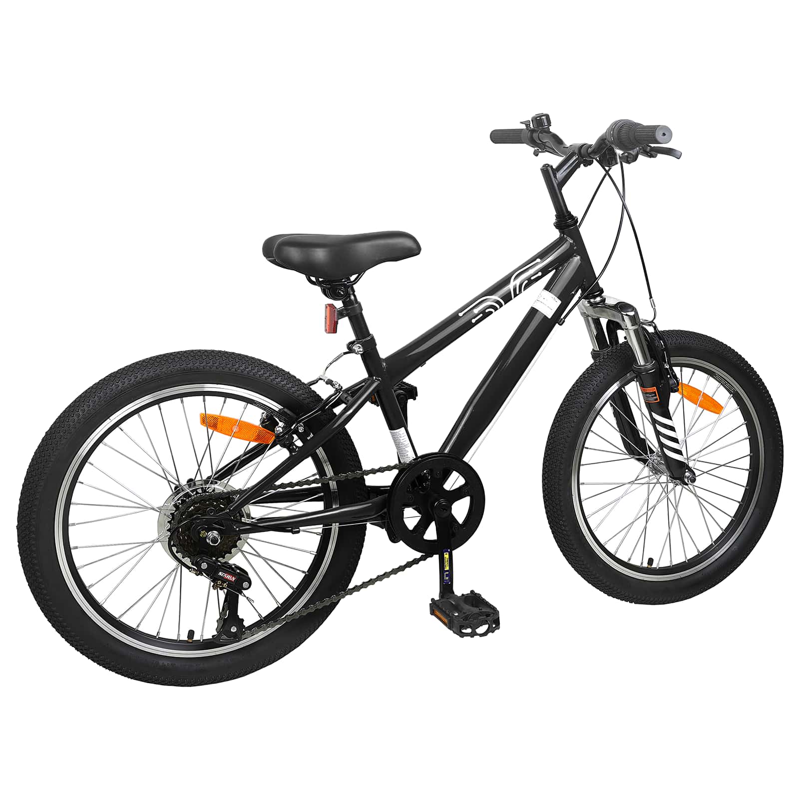 Kinder mountainbike 20 Inch 6-Speed voor 5-8 jaar oud Zwart is nu te koop bij PeponiXL, paradijselijk wonen!