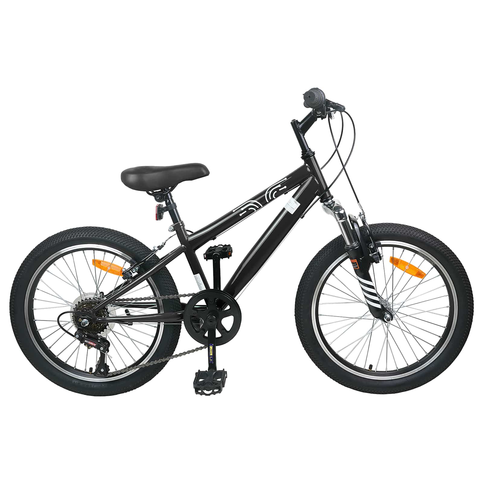 Kinder mountainbike 20 Inch 6-Speed voor 5-8 jaar oud Zwart is nu te koop bij PeponiXL, paradijselijk wonen!