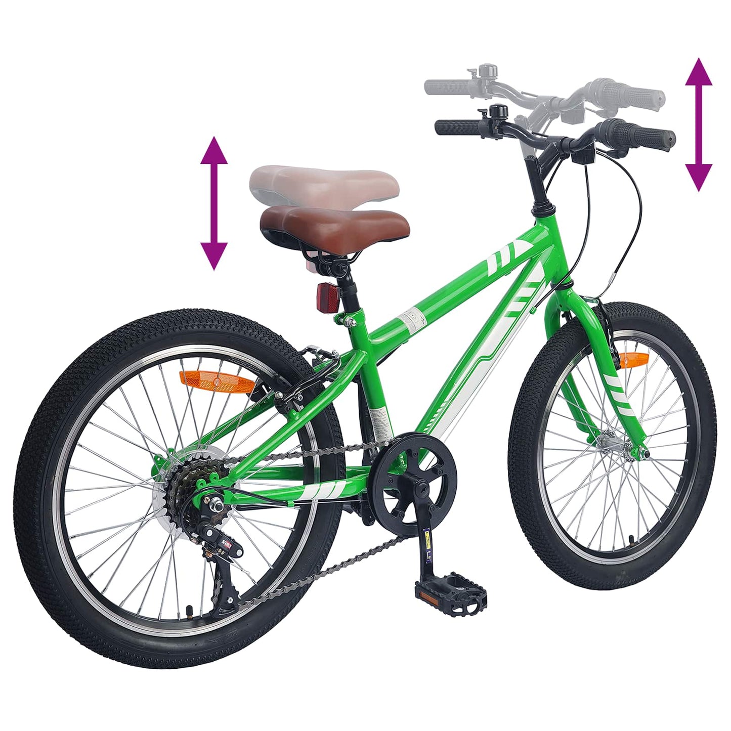 Mountainbike 24 Inch 6-Speed voor 8-12 jaar oud Groen is nu te koop bij PeponiXL, paradijselijk wonen!