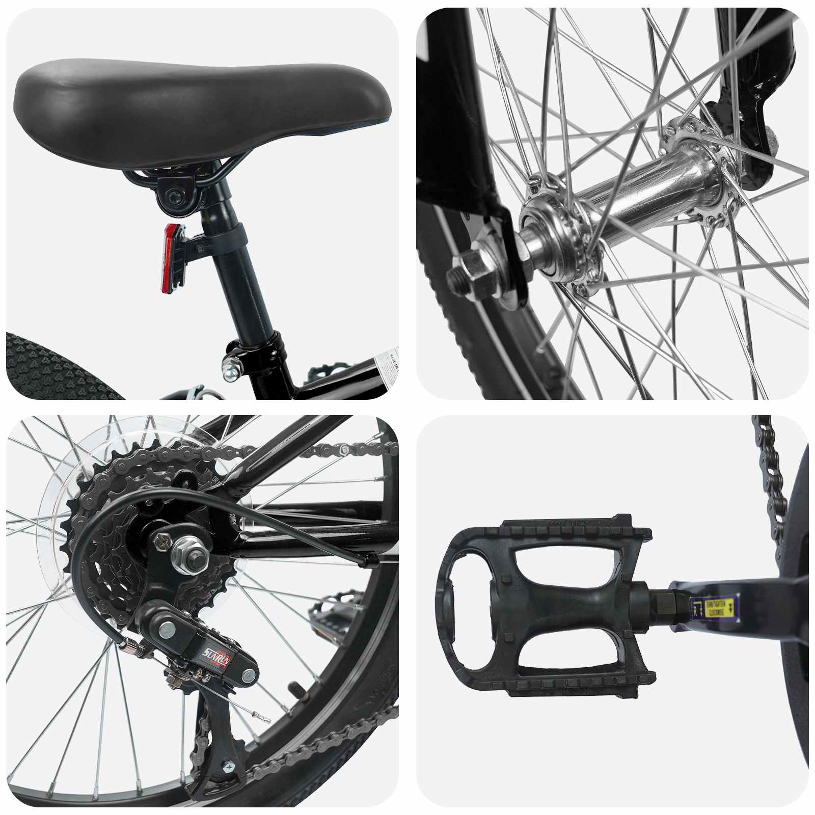 Mountainbike 20 Inch 6-Speed voor 5-8 jaar oud Zwart is nu te koop bij PeponiXL, paradijselijk wonen!