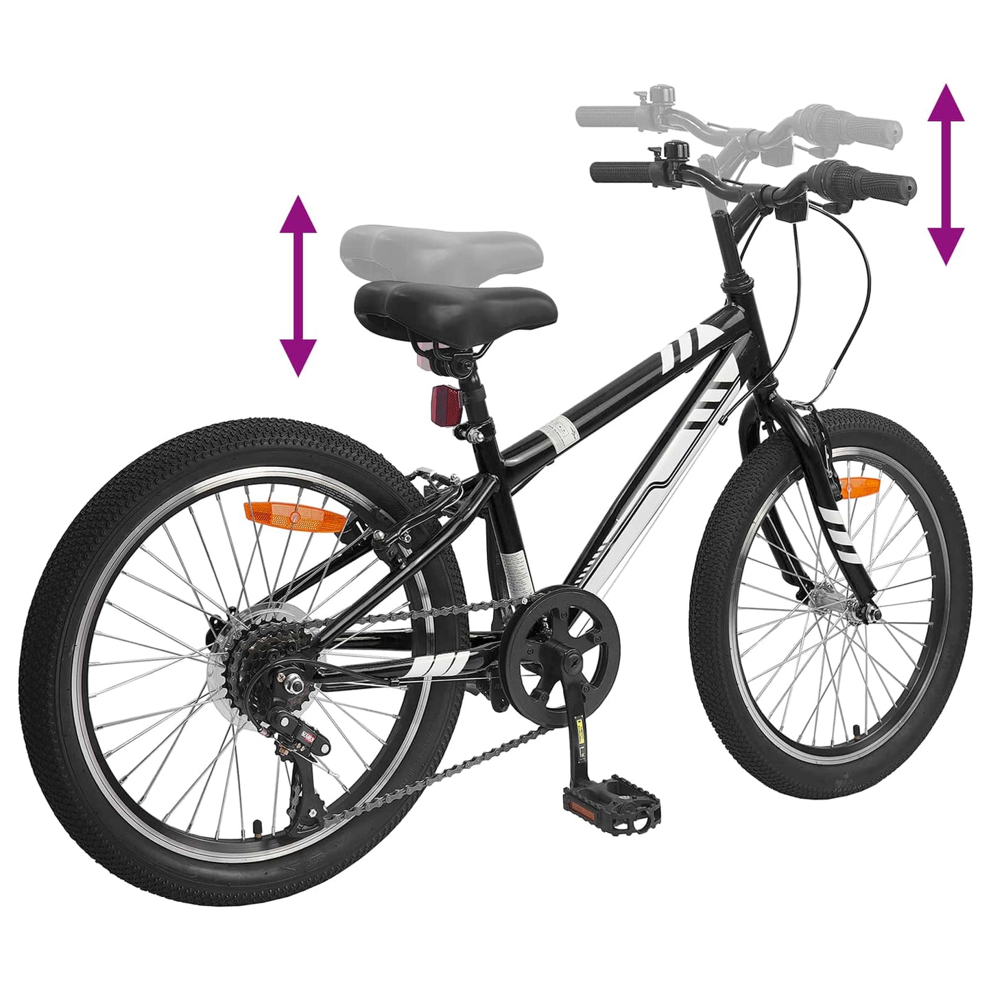Mountainbike 20 Inch 6-Speed voor 5-8 jaar oud Zwart is nu te koop bij PeponiXL, paradijselijk wonen!
