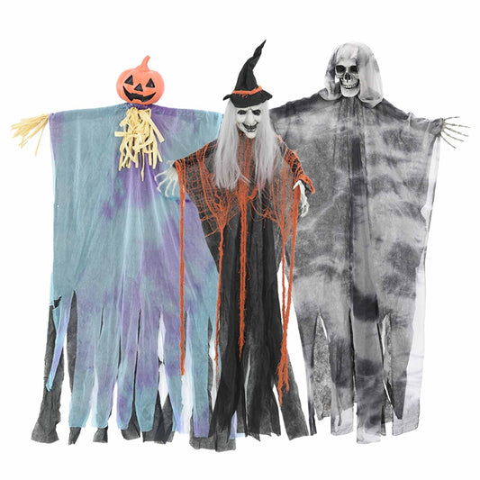 Halloween Hangende Spook 3 pcs Multikleur 61 x 97 cm Polyester is nu te koop bij PeponiXL, paradijselijk wonen!