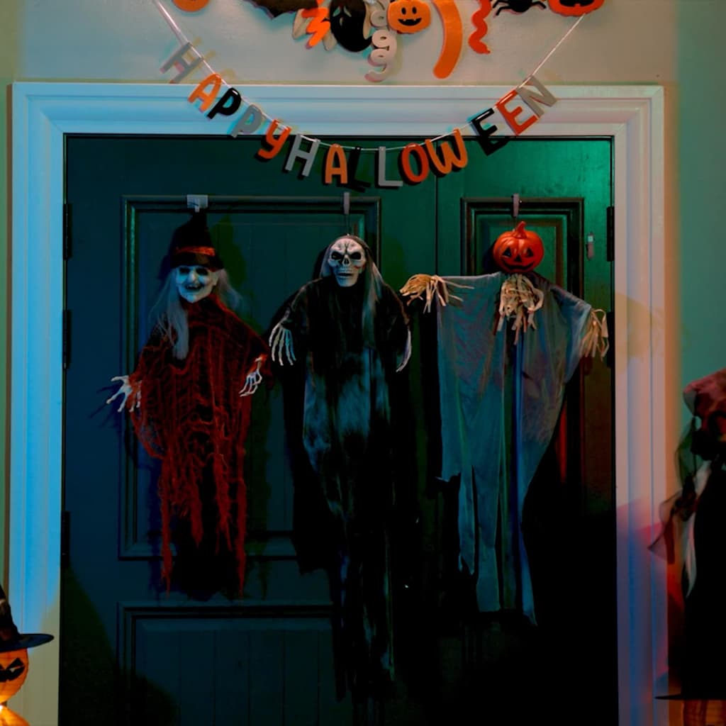Halloween Hangende Spook 3 pcs Zwart 66 x 110 cm Polyester is nu te koop bij PeponiXL, paradijselijk wonen!