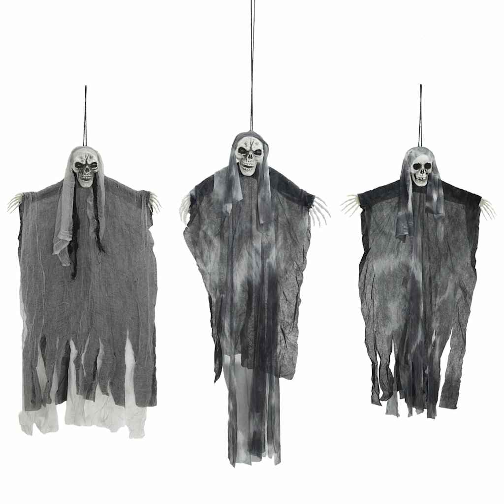 Halloween Hangende Spook 3 pcs Zwart 66 x 110 cm Polyester is nu te koop bij PeponiXL, paradijselijk wonen!