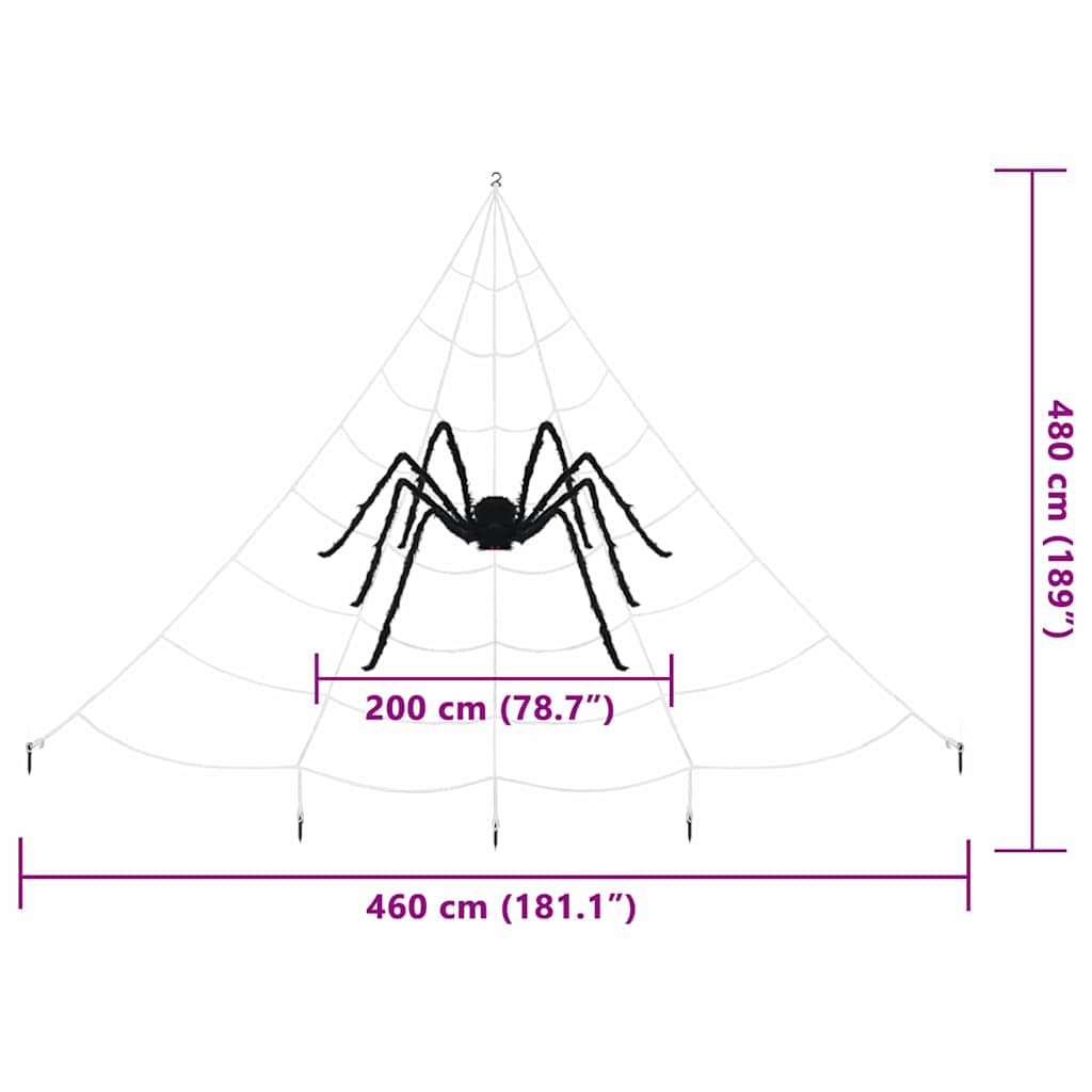 Halloween spindecoratie met webben 2 pcs Zwart en wit Polyester is nu te koop bij PeponiXL, paradijselijk wonen!