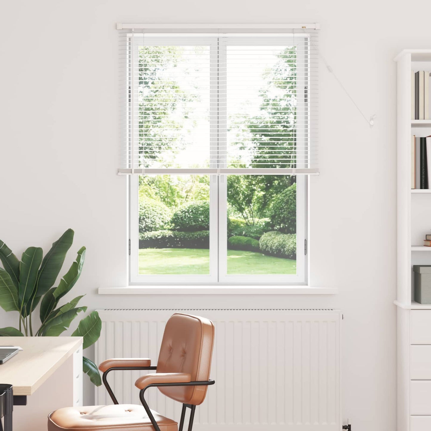Venetiaanse Blind Verstelbaar Wit 150 x 80 cm PVC is nu te koop bij PeponiXL, paradijselijk wonen!