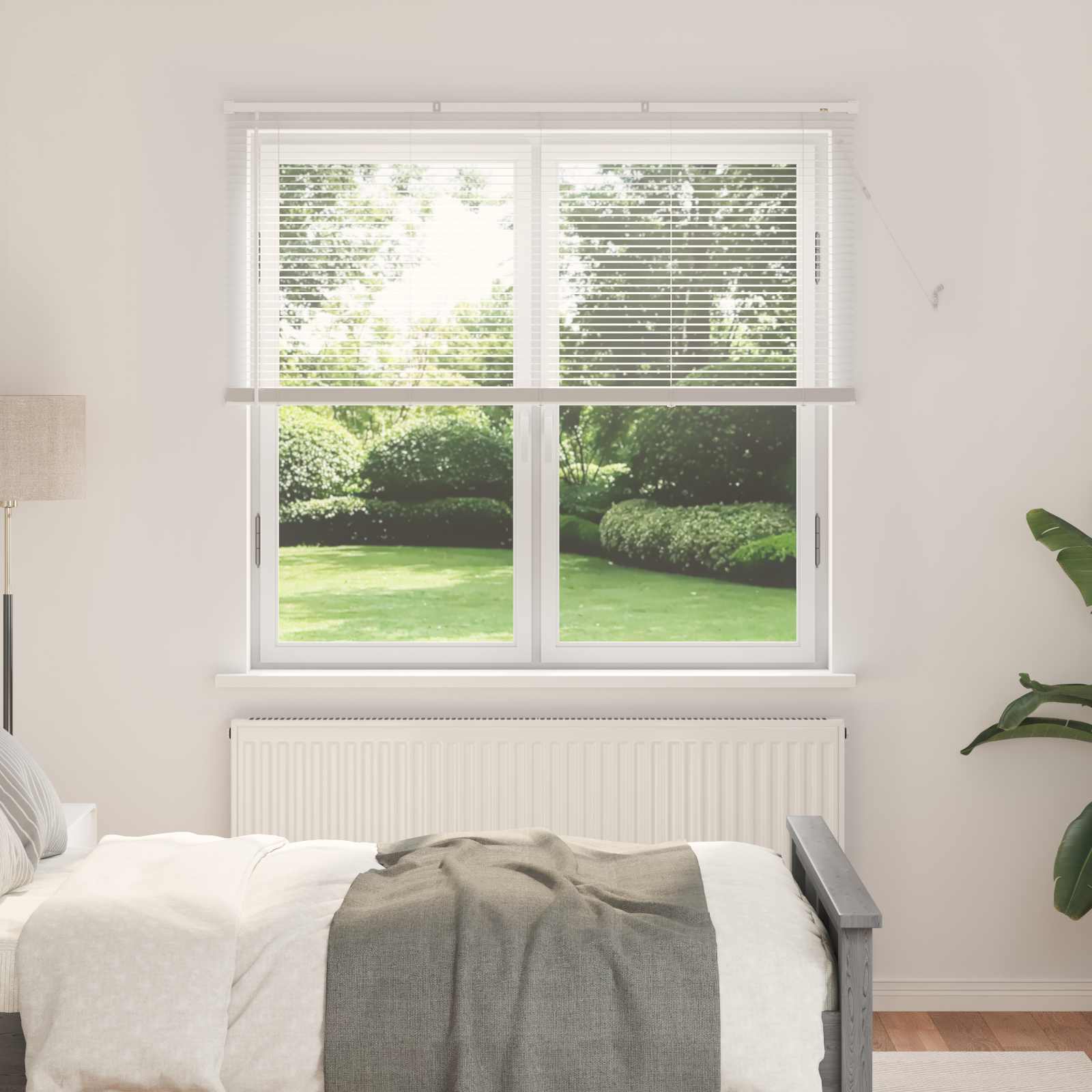 Venetiaanse Blind Wit 150 x 150 cm PVC is nu te koop bij PeponiXL, paradijselijk wonen!