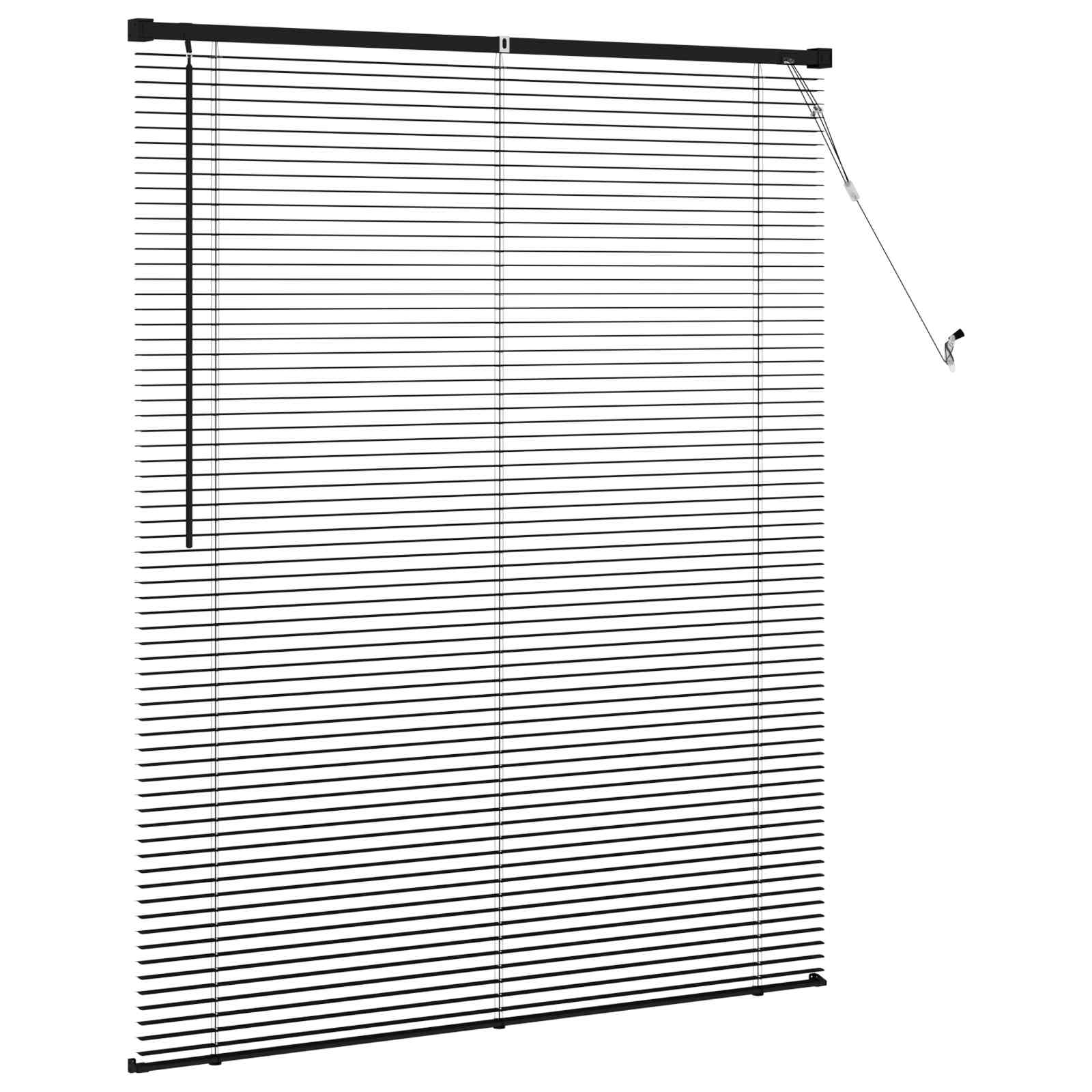 Venetiaanse Blind Zwart 150 x 120 cm PVC is nu te koop bij PeponiXL, paradijselijk wonen!