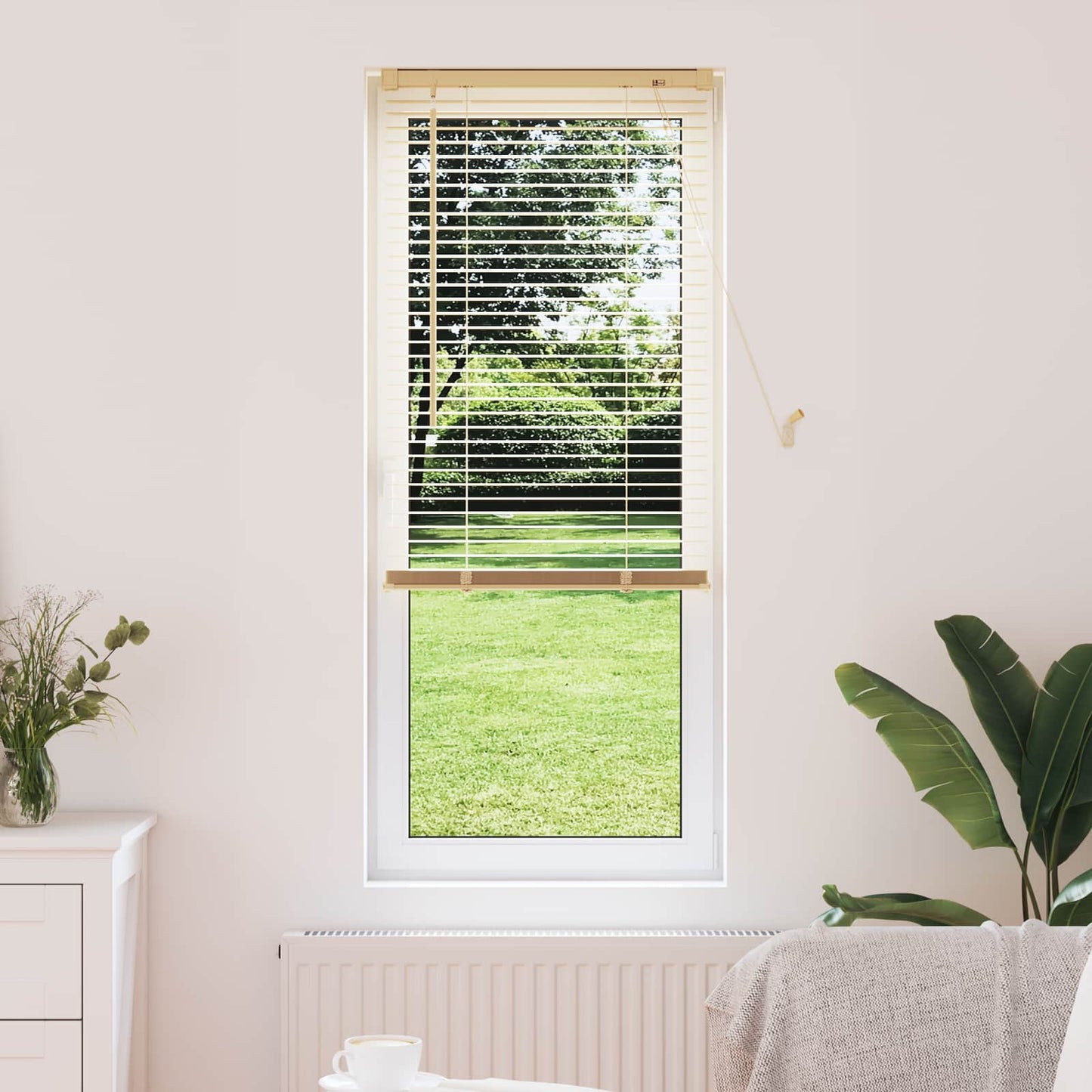 Venetiaanse Blind Lichtbruin met Patroon 150 x 60 cm PVC is nu te koop bij PeponiXL, paradijselijk wonen!