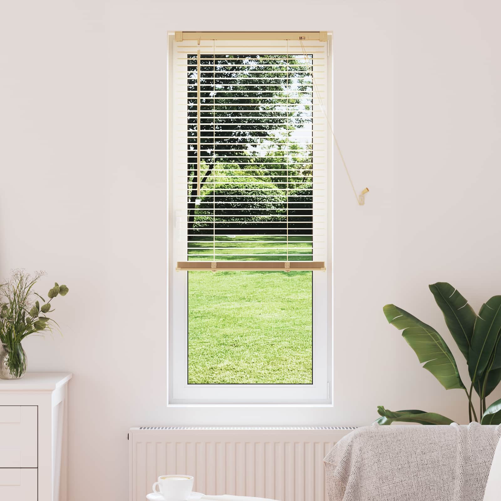 Venetiaanse Blind Lichtbruin met Patroon 150 x 60 cm PVC is nu te koop bij PeponiXL, paradijselijk wonen!