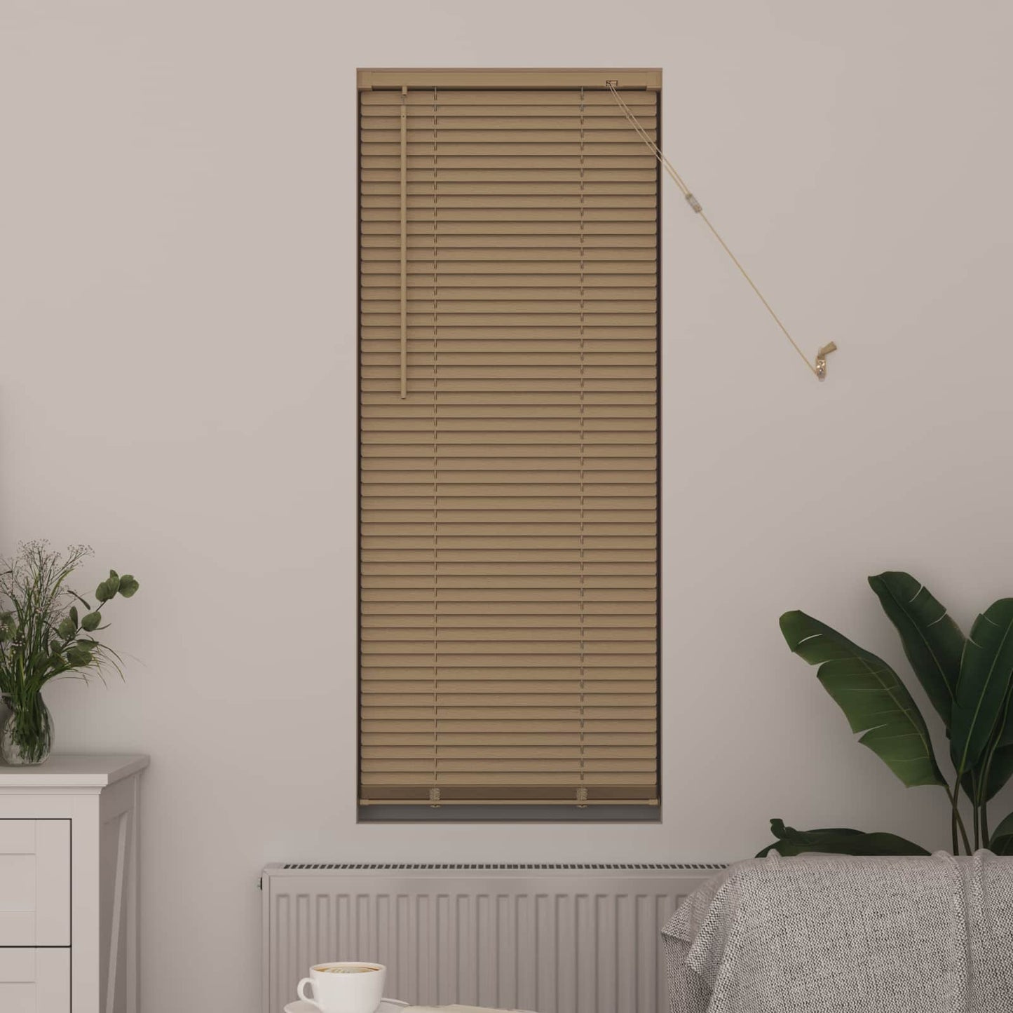 Venetiaanse Blind Lichtbruin met Patroon 150 x 60 cm PVC is nu te koop bij PeponiXL, paradijselijk wonen!