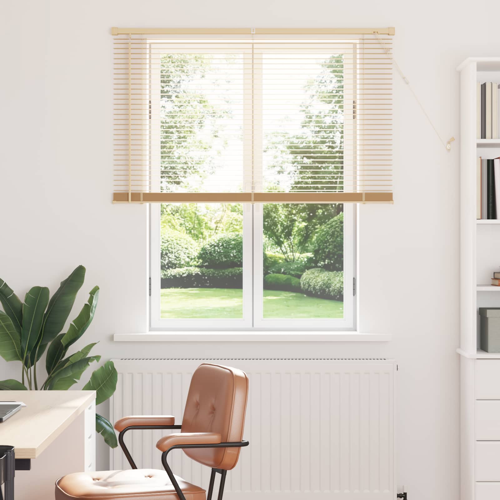 Venetiaanse Blind Lichtbruin met Patroon 150 x 120 cm PVC is nu te koop bij PeponiXL, paradijselijk wonen!