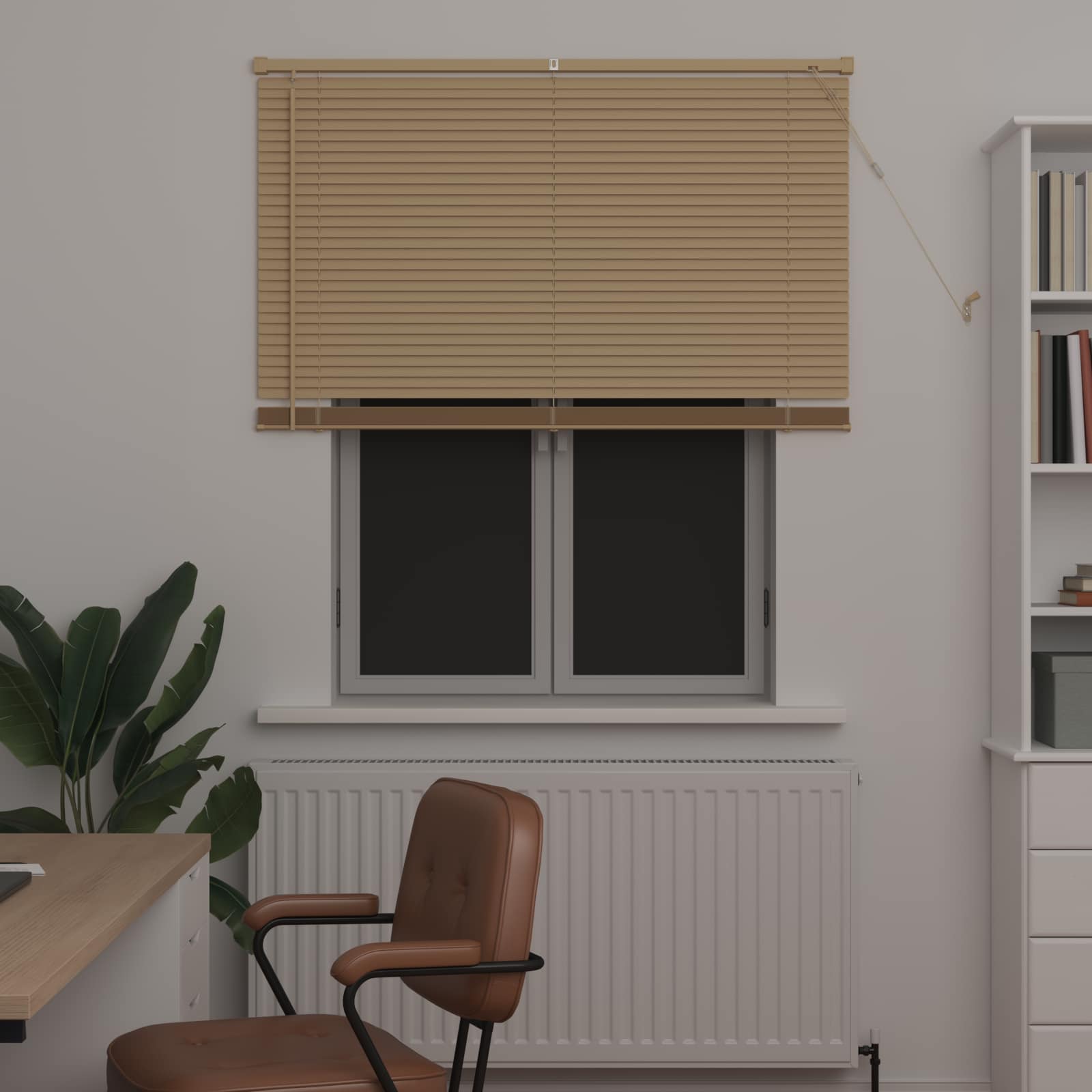 Venetiaanse Blind Lichtbruin met Patroon 150 x 120 cm PVC is nu te koop bij PeponiXL, paradijselijk wonen!