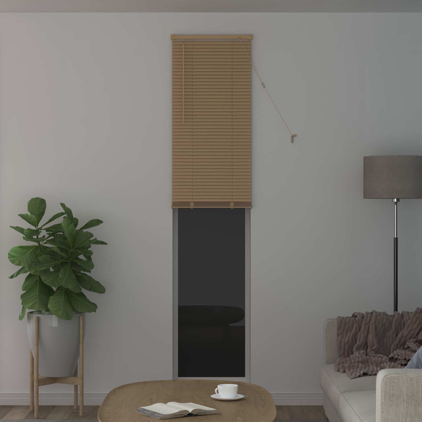 Venetiaanse Blind Lichtbruin met Patroon 213 x 40 cm PVC is nu te koop bij PeponiXL, paradijselijk wonen!
