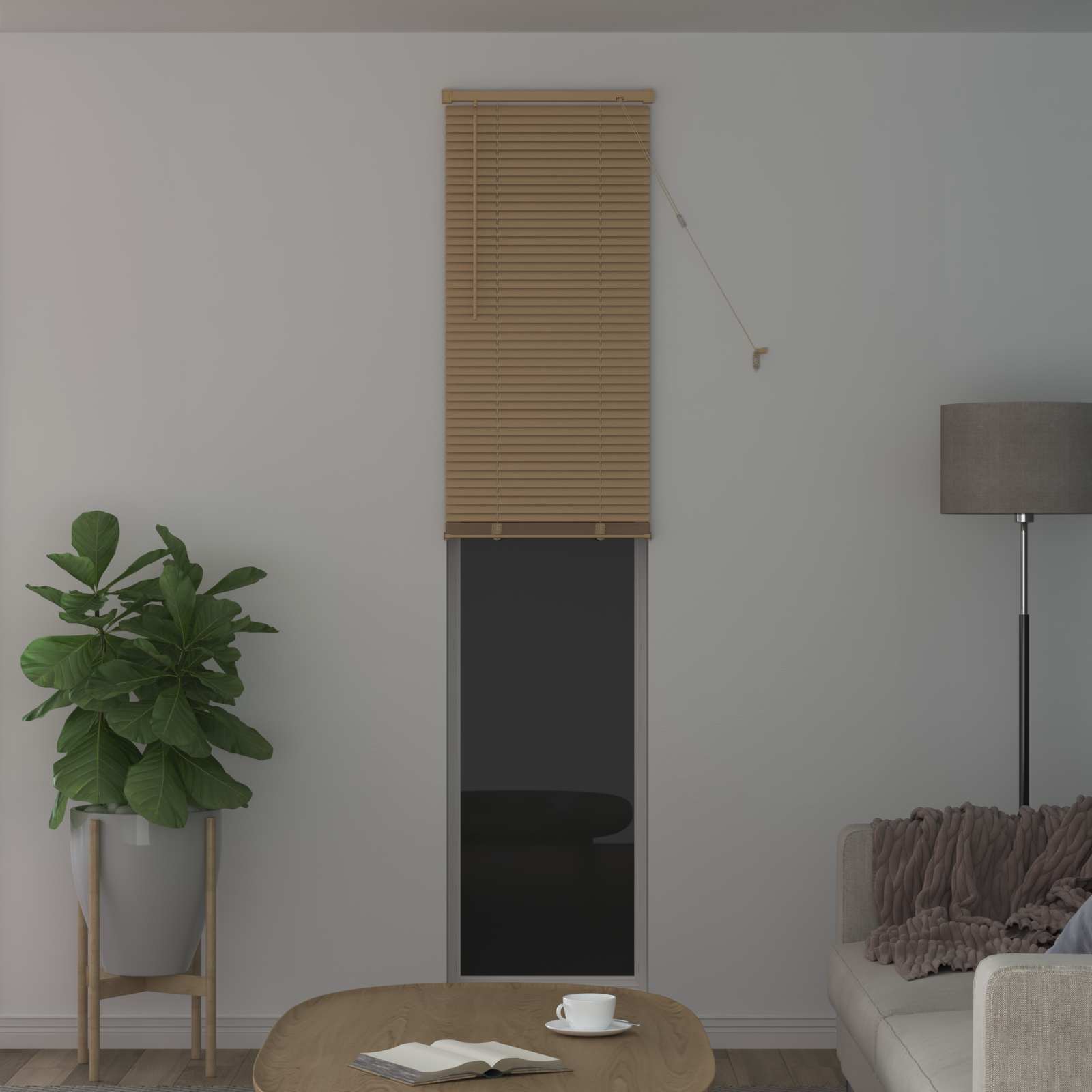 Venetiaanse Blind Lichtbruin met Patroon 213 x 40 cm PVC is nu te koop bij PeponiXL, paradijselijk wonen!
