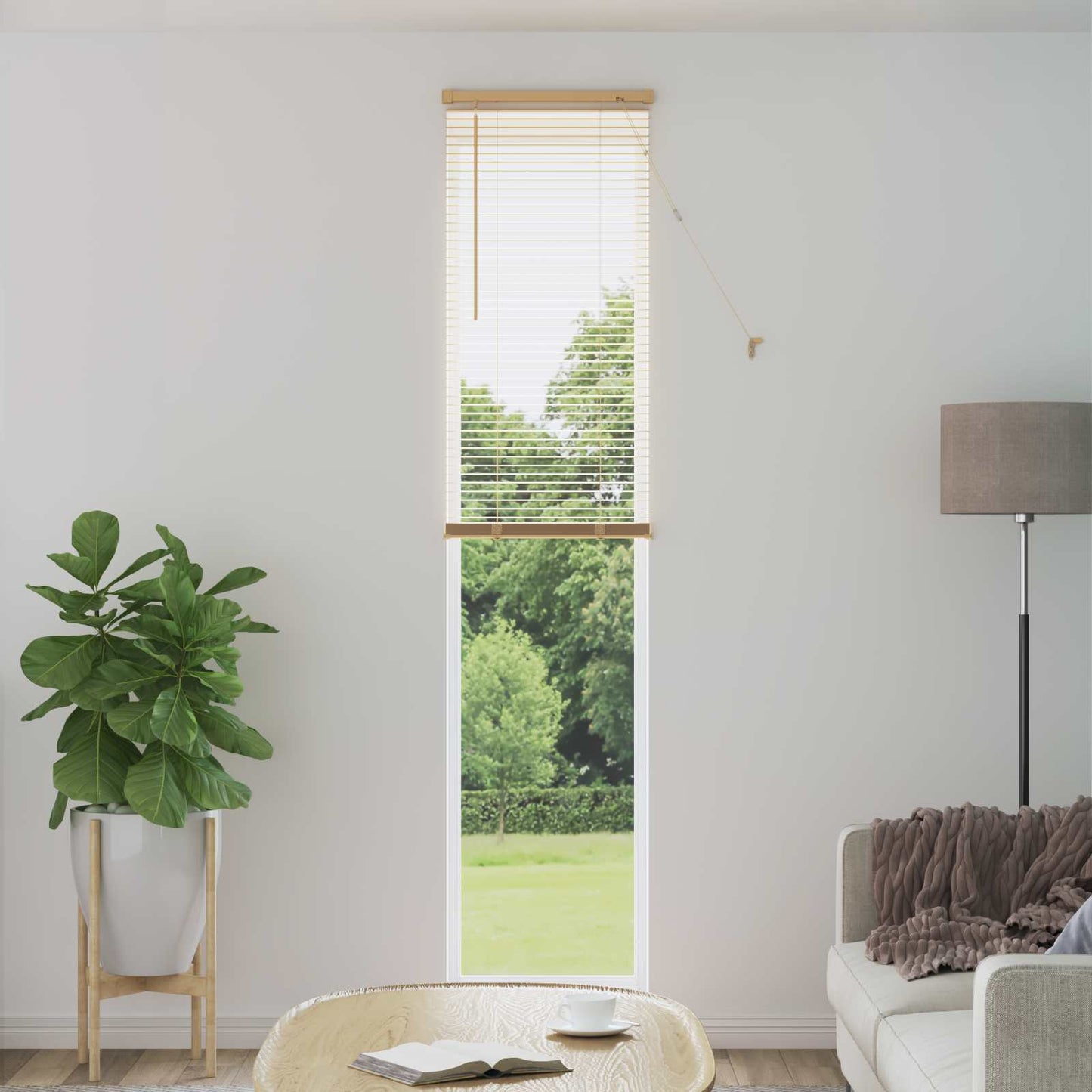 Venetiaanse Blind Lichtbruin met Patroon 213 x 60 cm PVC is nu te koop bij PeponiXL, paradijselijk wonen!