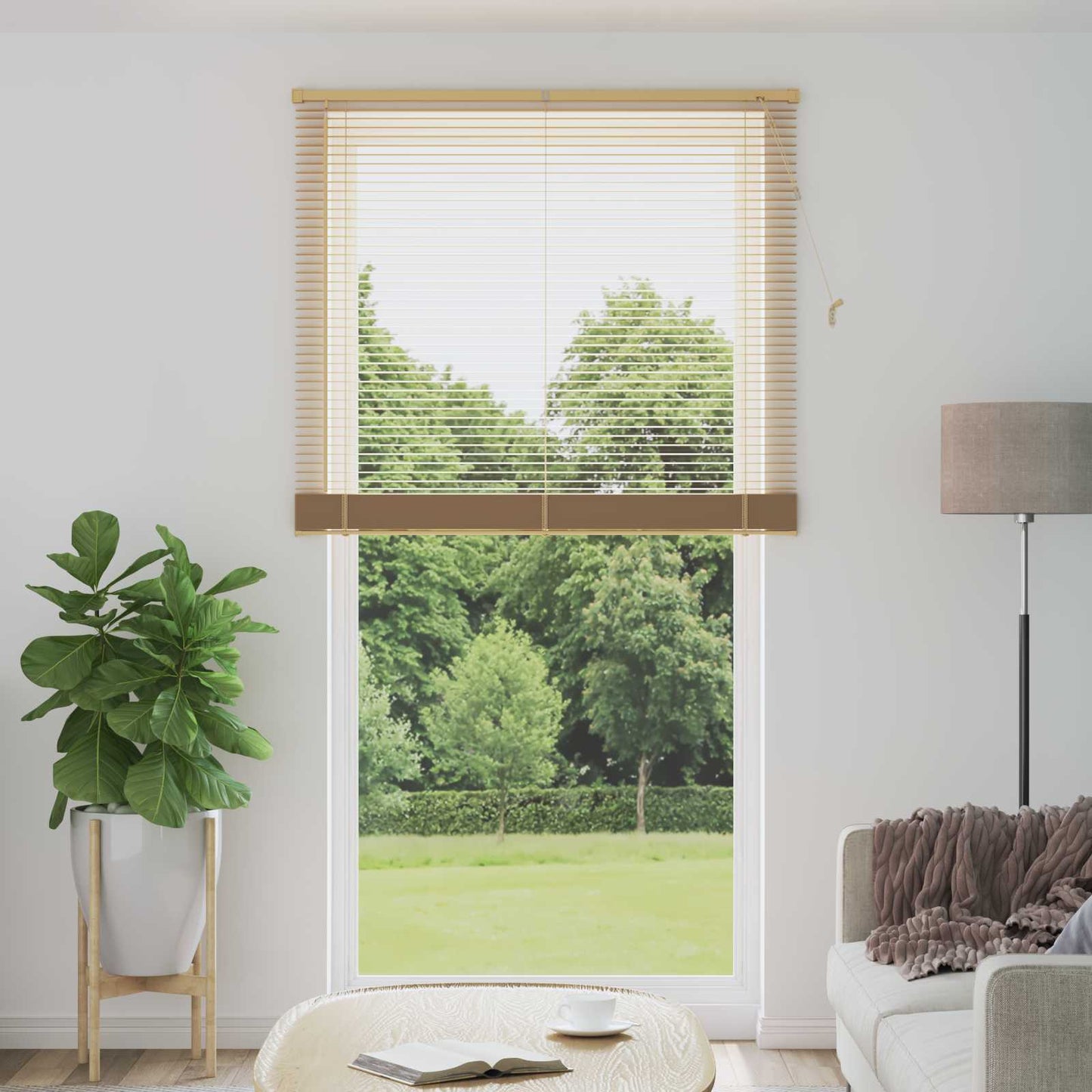 Venetiaanse Blind Lichtbruin met Patroon 213 x 110 cm PVC is nu te koop bij PeponiXL, paradijselijk wonen!