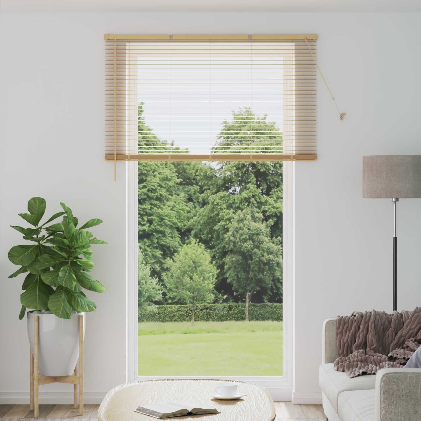 Venetiaanse Blind Lichtbruin met Patroon 213 x 160 cm PVC is nu te koop bij PeponiXL, paradijselijk wonen!