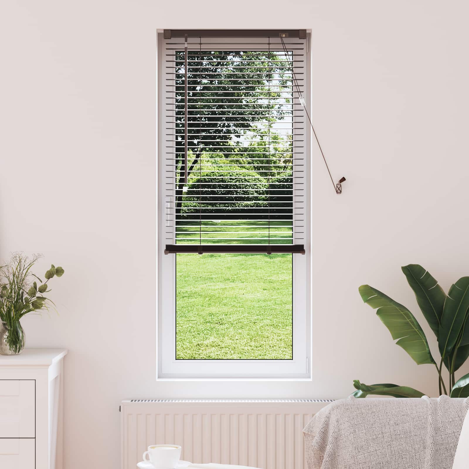 Venetiaanse Blind Donkerbruin met Patroon 150 x 40 cm PVC is nu te koop bij PeponiXL, paradijselijk wonen!