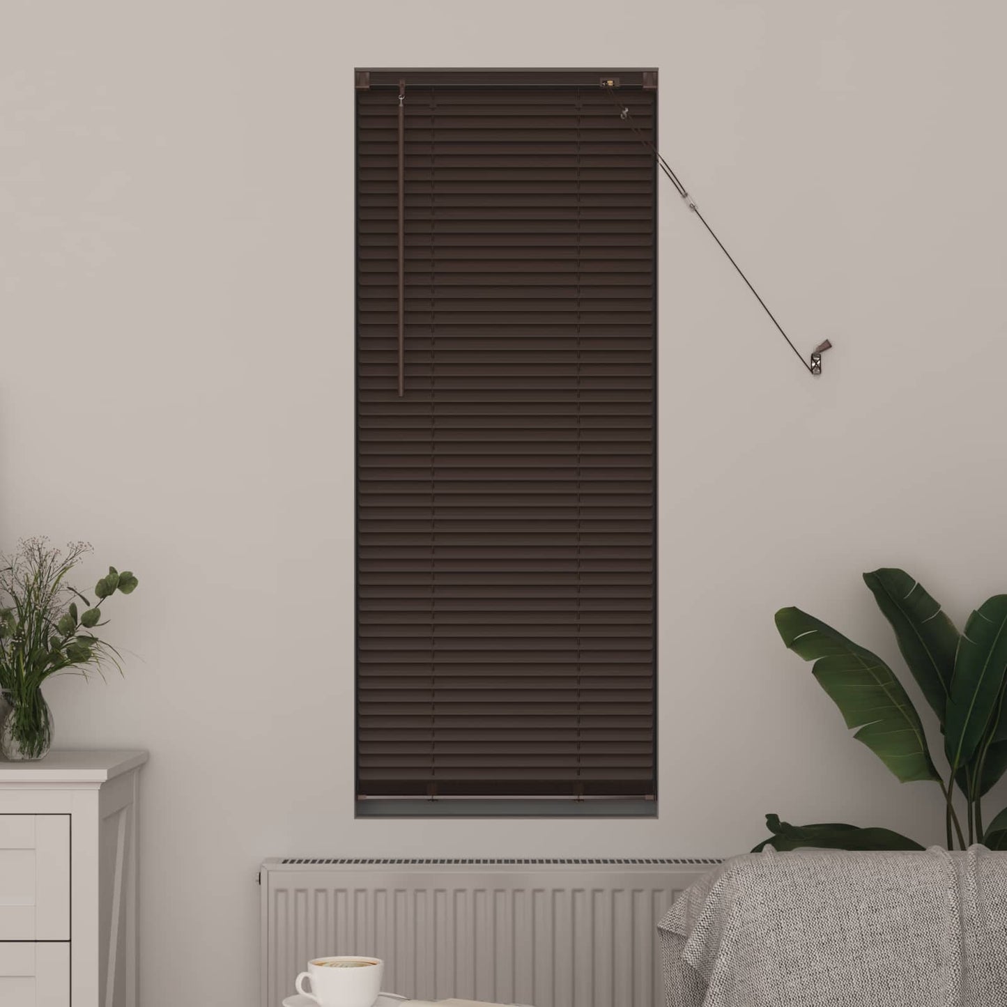 Venetiaanse Blind Donkerbruin met Patroon 150 x 40 cm PVC is nu te koop bij PeponiXL, paradijselijk wonen!