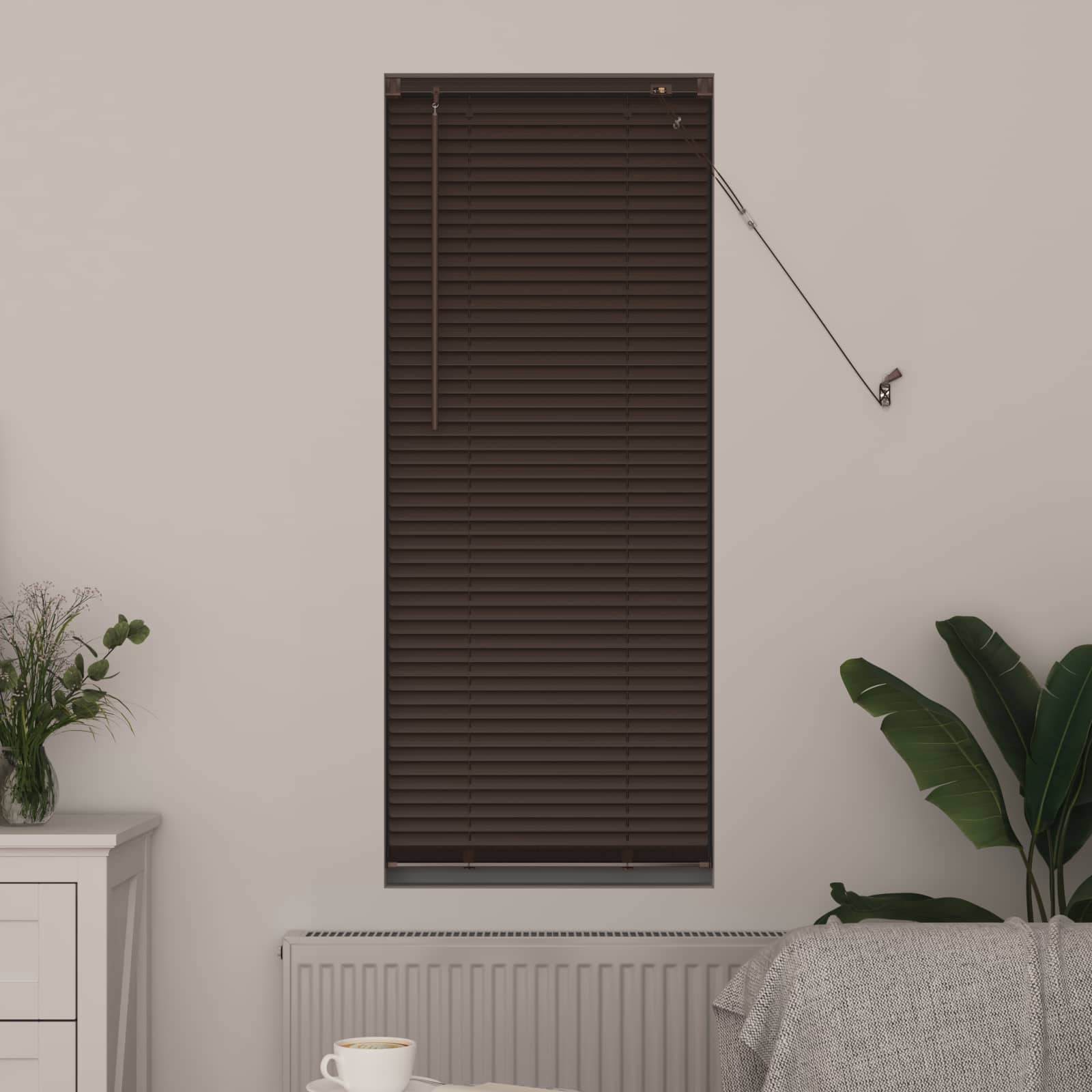 Venetiaanse Blind Donkerbruin met Patroon 150 x 50 cm PVC is nu te koop bij PeponiXL, paradijselijk wonen!