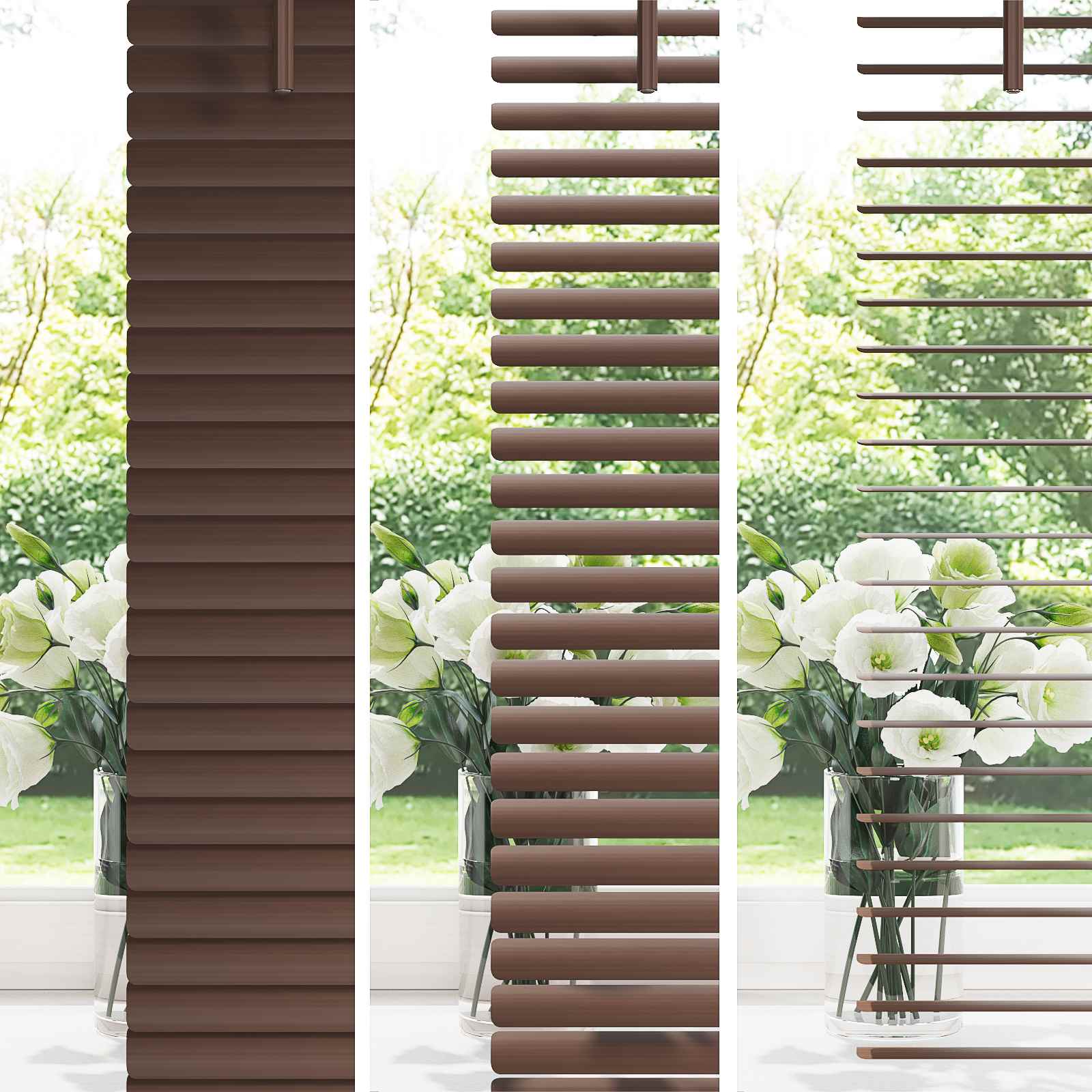 Venetiaanse Blind Donkerbruin met Patroon 150 x 70 cm PVC is nu te koop bij PeponiXL, paradijselijk wonen!