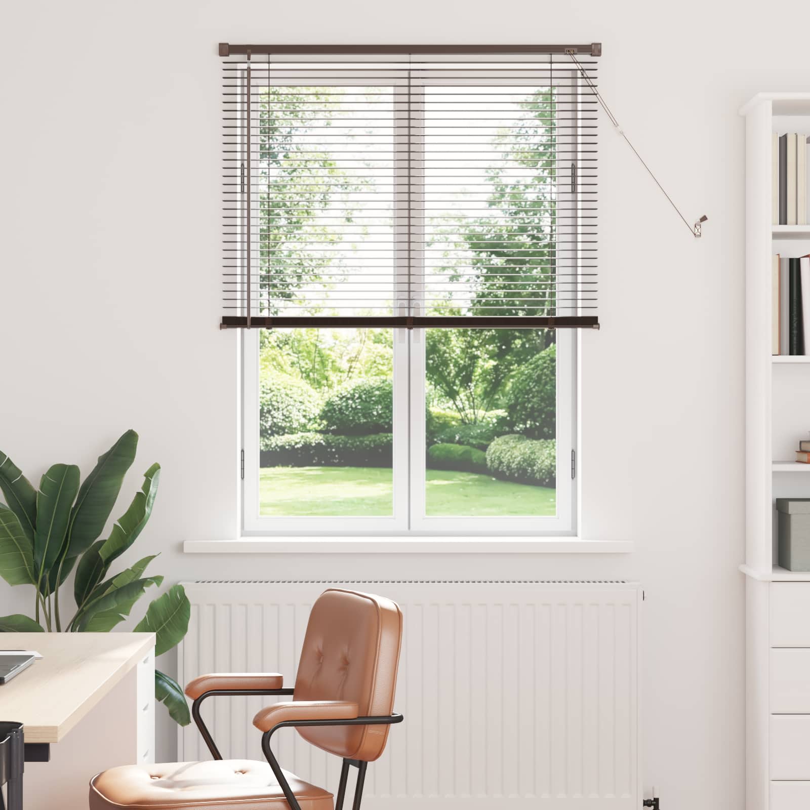 Venetiaanse Blind Donkerbruin met Patroon 150 x 80 cm PVC is nu te koop bij PeponiXL, paradijselijk wonen!