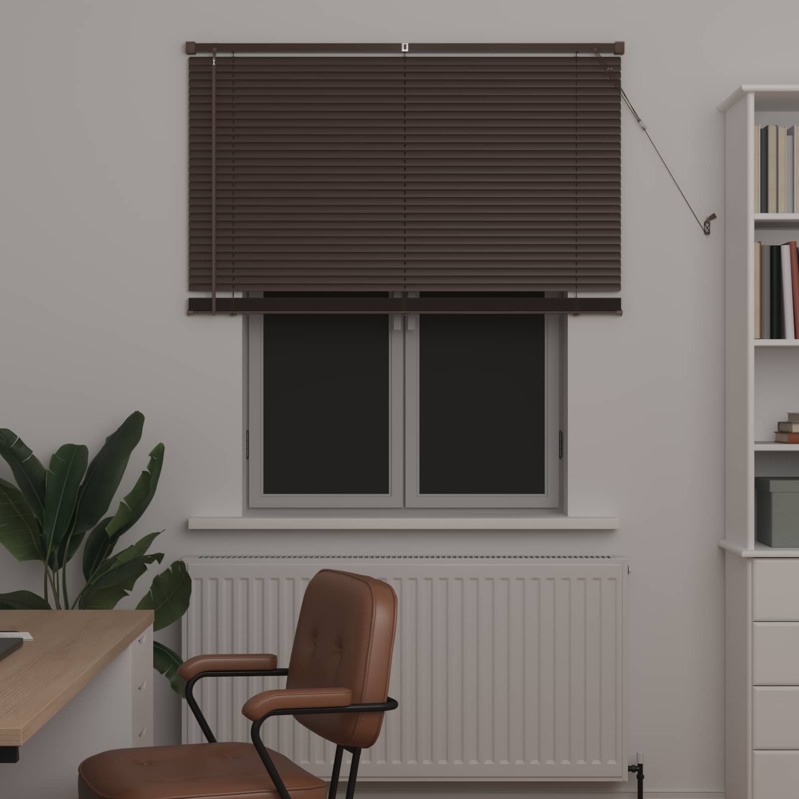 Venetiaanse Blind Donkerbruin met Patroon 150 x 110 cm PVC is nu te koop bij PeponiXL, paradijselijk wonen!