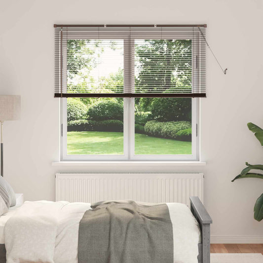 Venetiaanse Blind Donkerbruin met Patroon 150 x 140 cm PVC is nu te koop bij PeponiXL, paradijselijk wonen!