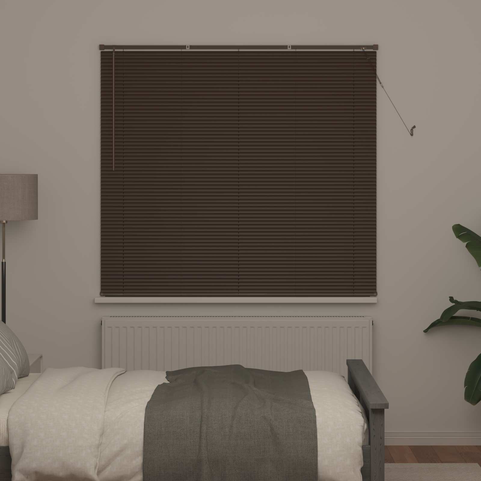 Venetiaanse Blind Donkerbruin met Patroon 150 x 140 cm PVC is nu te koop bij PeponiXL, paradijselijk wonen!