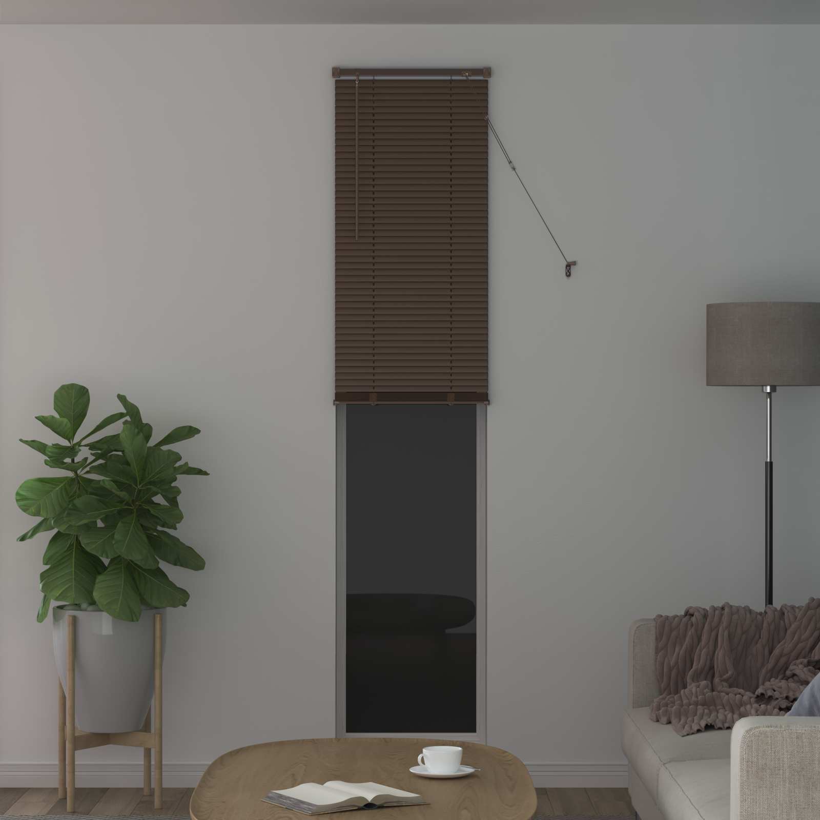 Venetiaanse Blind Donkerbruin met Patroon 213 x 50 cm PVC is nu te koop bij PeponiXL, paradijselijk wonen!