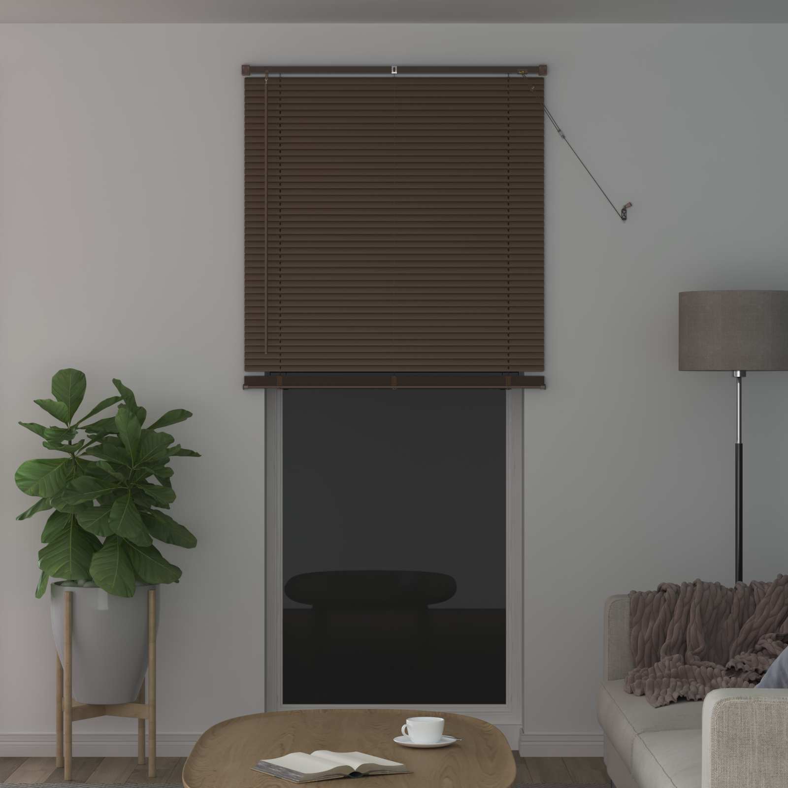 Venetiaanse Blind Donkerbruin met Patroon 213 x 70 cm PVC is nu te koop bij PeponiXL, paradijselijk wonen!