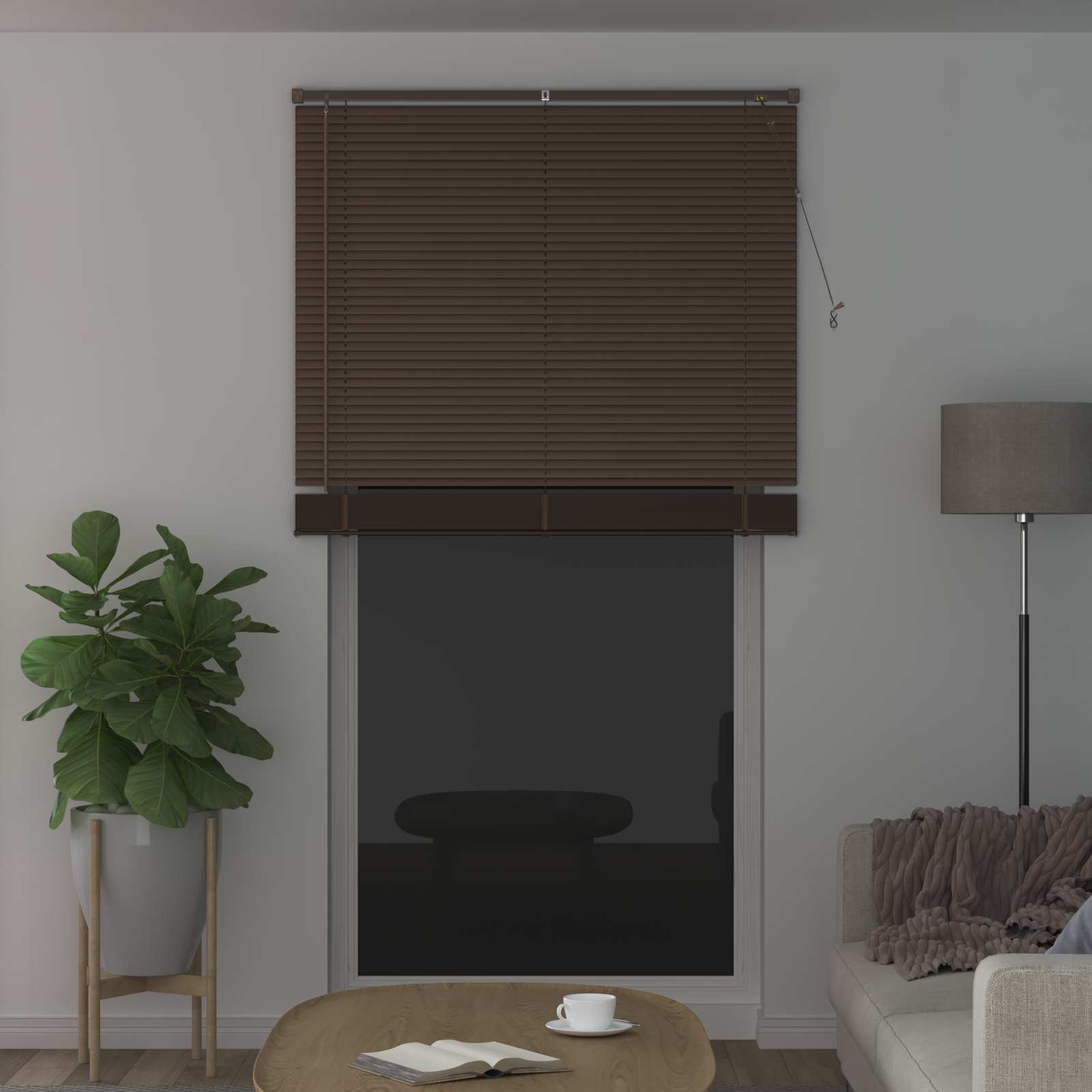 Venetiaanse Blind Donkerbruin met Patroon 213 x 110 cm PVC is nu te koop bij PeponiXL, paradijselijk wonen!