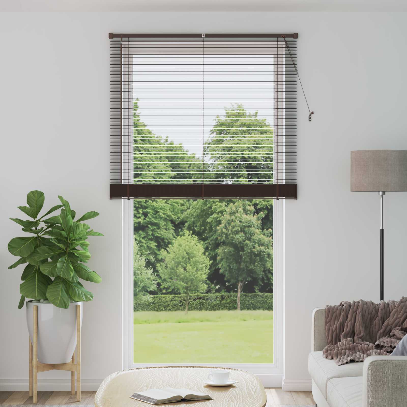 Venetiaanse Blind Donkerbruin met Patroon 213 x 120 cm PVC is nu te koop bij PeponiXL, paradijselijk wonen!