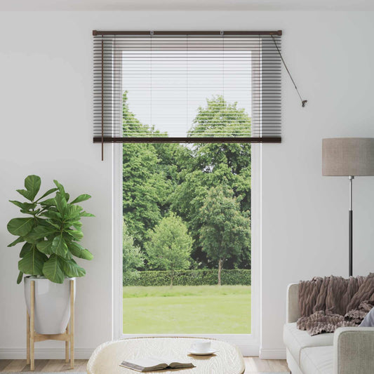 Venetiaanse Blind Donkerbruin met Patroon 213 x 130 cm PVC is nu te koop bij PeponiXL, paradijselijk wonen!