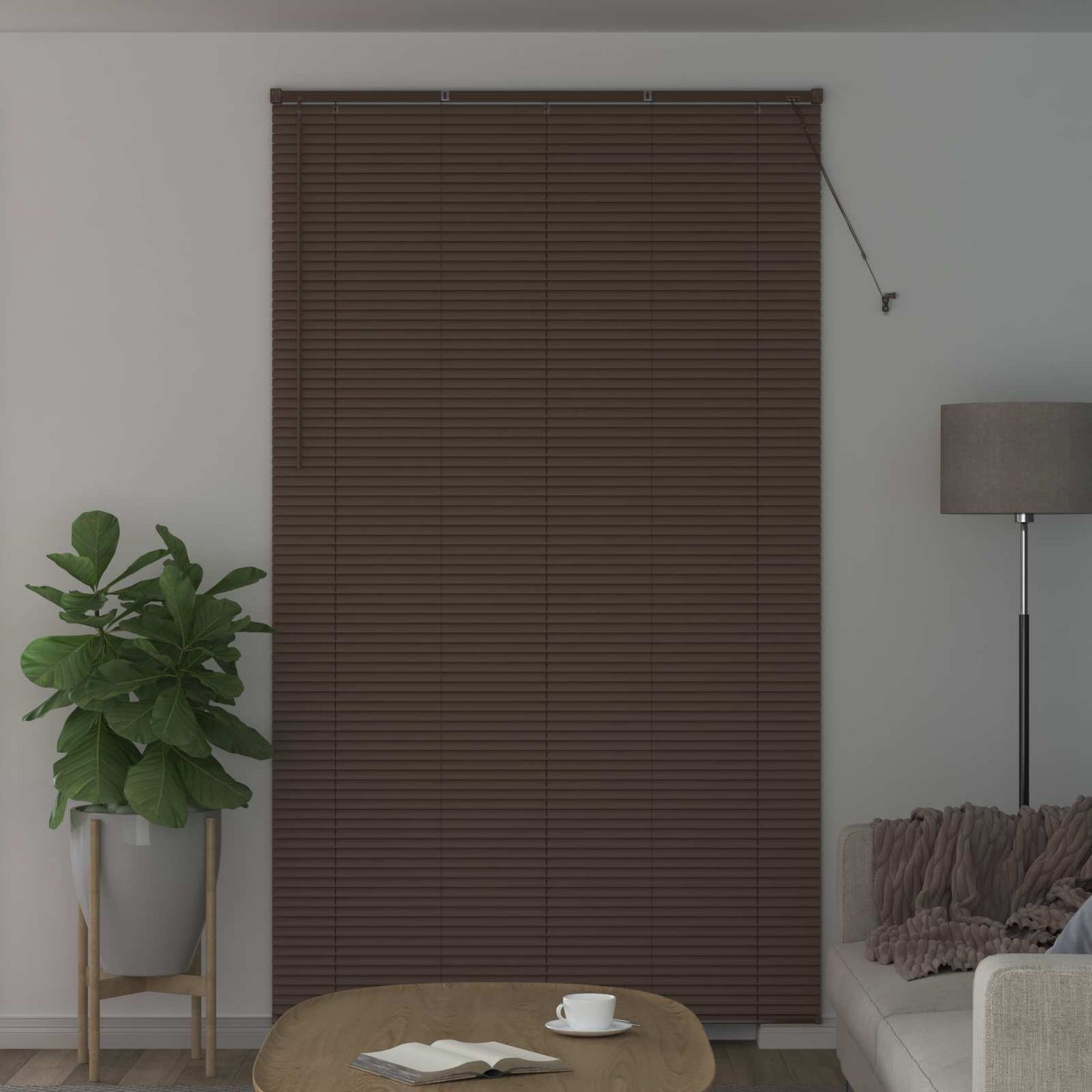 Venetiaanse Blind Donkerbruin met Patroon 213 x 130 cm PVC is nu te koop bij PeponiXL, paradijselijk wonen!