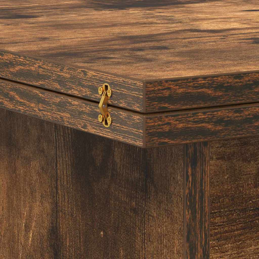 Salontafel Gerookt eiken 55 x 54,5 x 45 cm Bewerkt hout